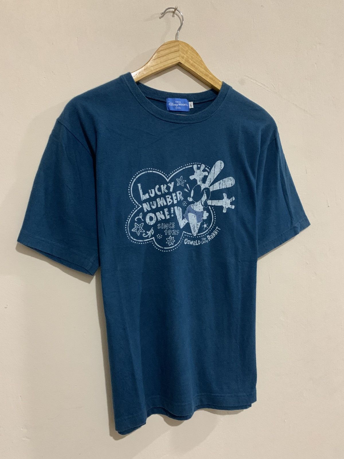 Disney Rare Vintage Disney Oswald The Lucky Rabbit T- Shirt Size US L / EU 52-54 / 3 - 2 Thumbnail