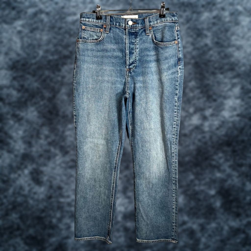 Vintage Denim Forum Womens Jeans 29 Arlo High Rise Straight Medium Wash 100% Cotton Size 29" - 1 Thumbnail