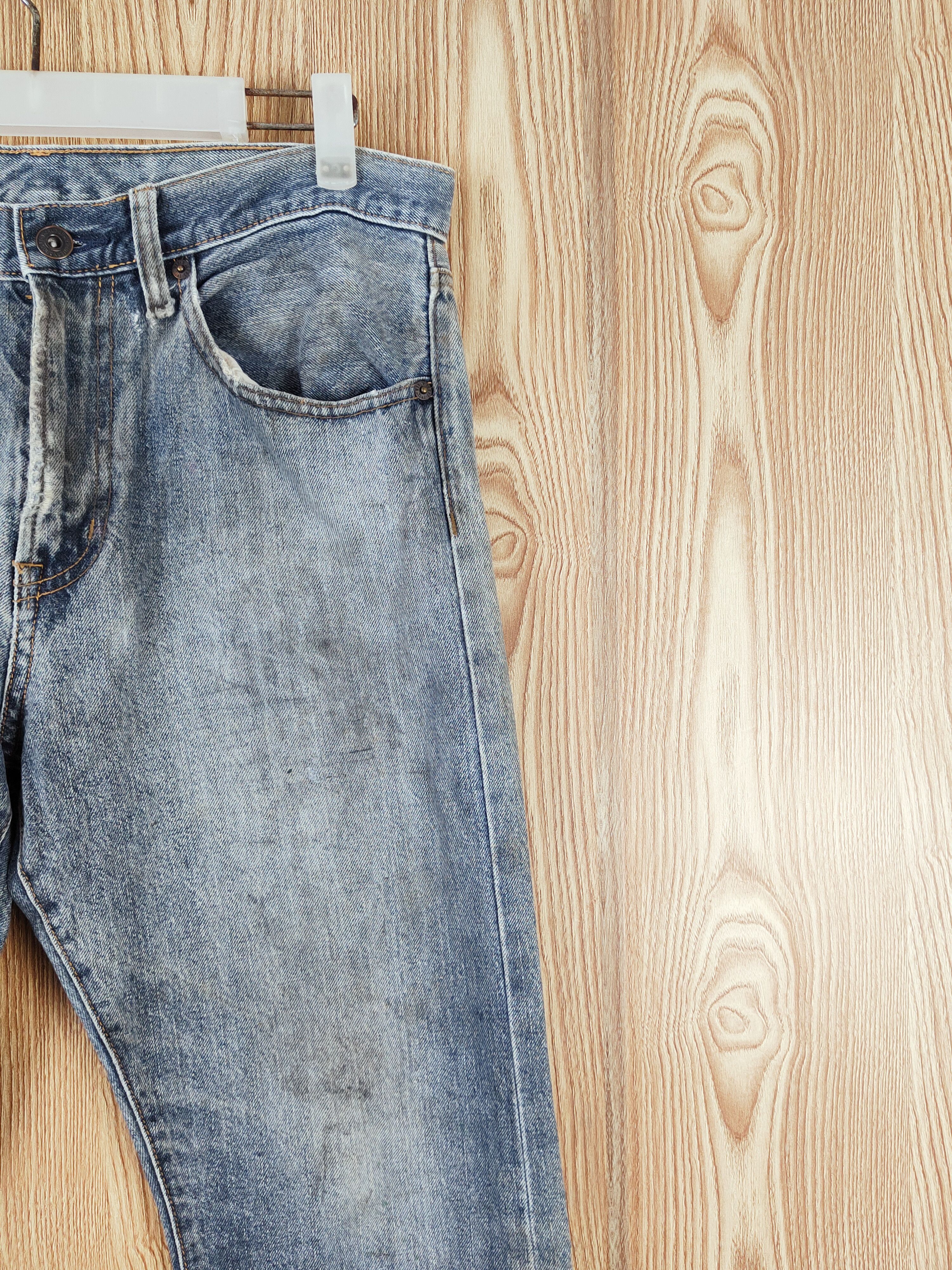 Japanese Brand Japanese Brand Dark Blue Faded Distressed Ripped Jeans #W694 Size US 33 - 5 Thumbnail