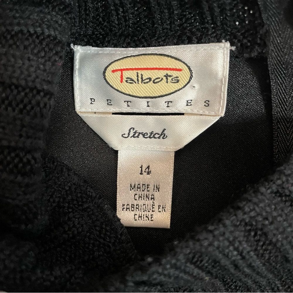 Talbots Vintage Talbots Black Faux Suede Wool Knit Sleeve Sweater S Size XL / US 12-14 / IT 48-50 - 6 Thumbnail