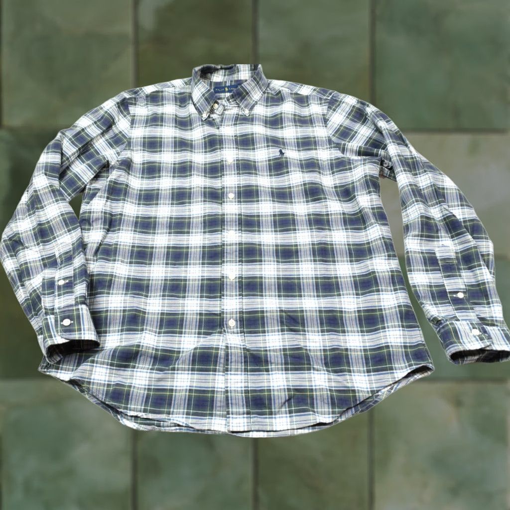 Ralph Lauren Ralph Lauren Oxford Shirt Mens Large Plaid Long Sleeve Button-Down Cotton Size US L / EU 52-54 / 3 - 1 Thumbnail