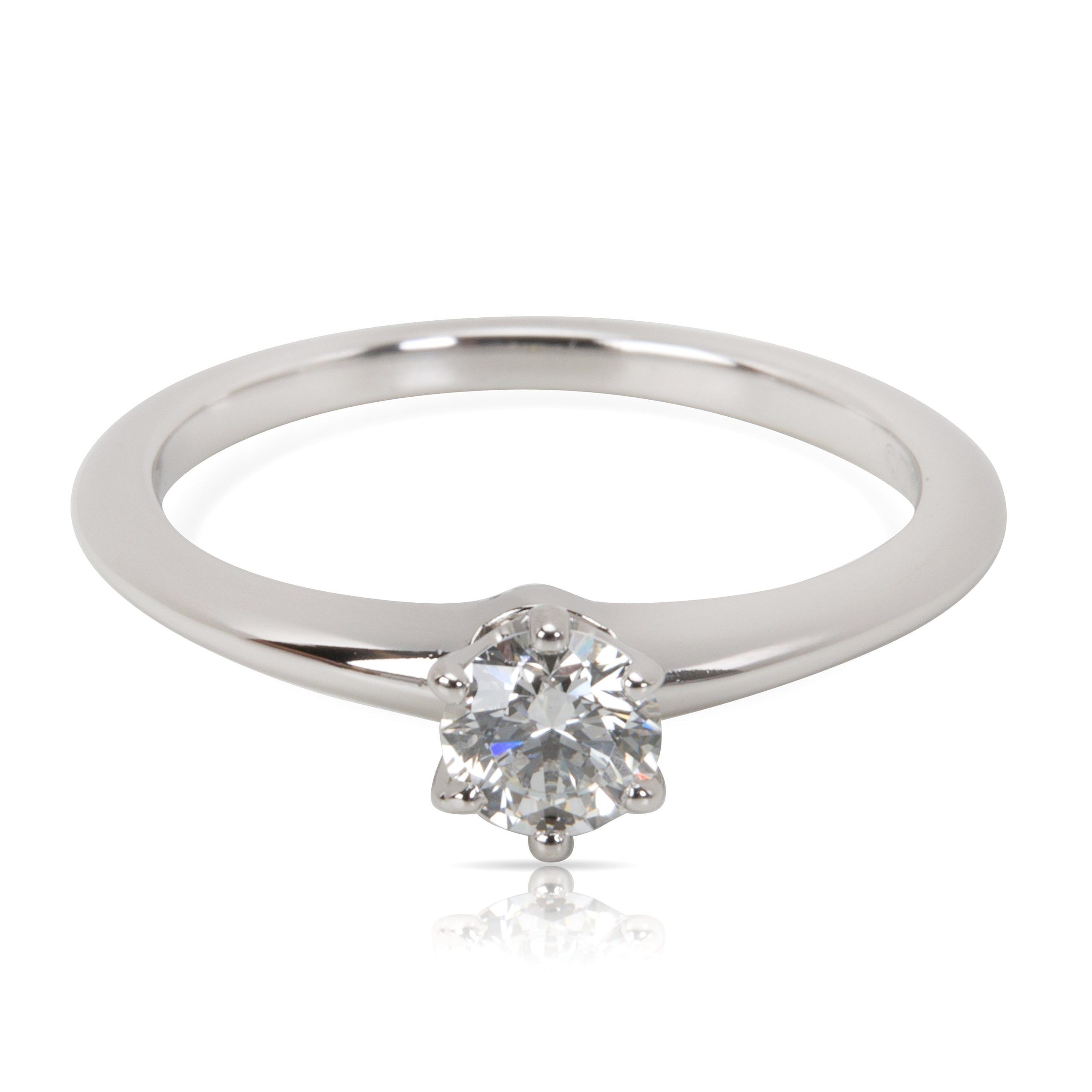 Tiffany & Co. Diamond Solitaire Engagement Ring in Platinum (0.37 ct G/VS1)