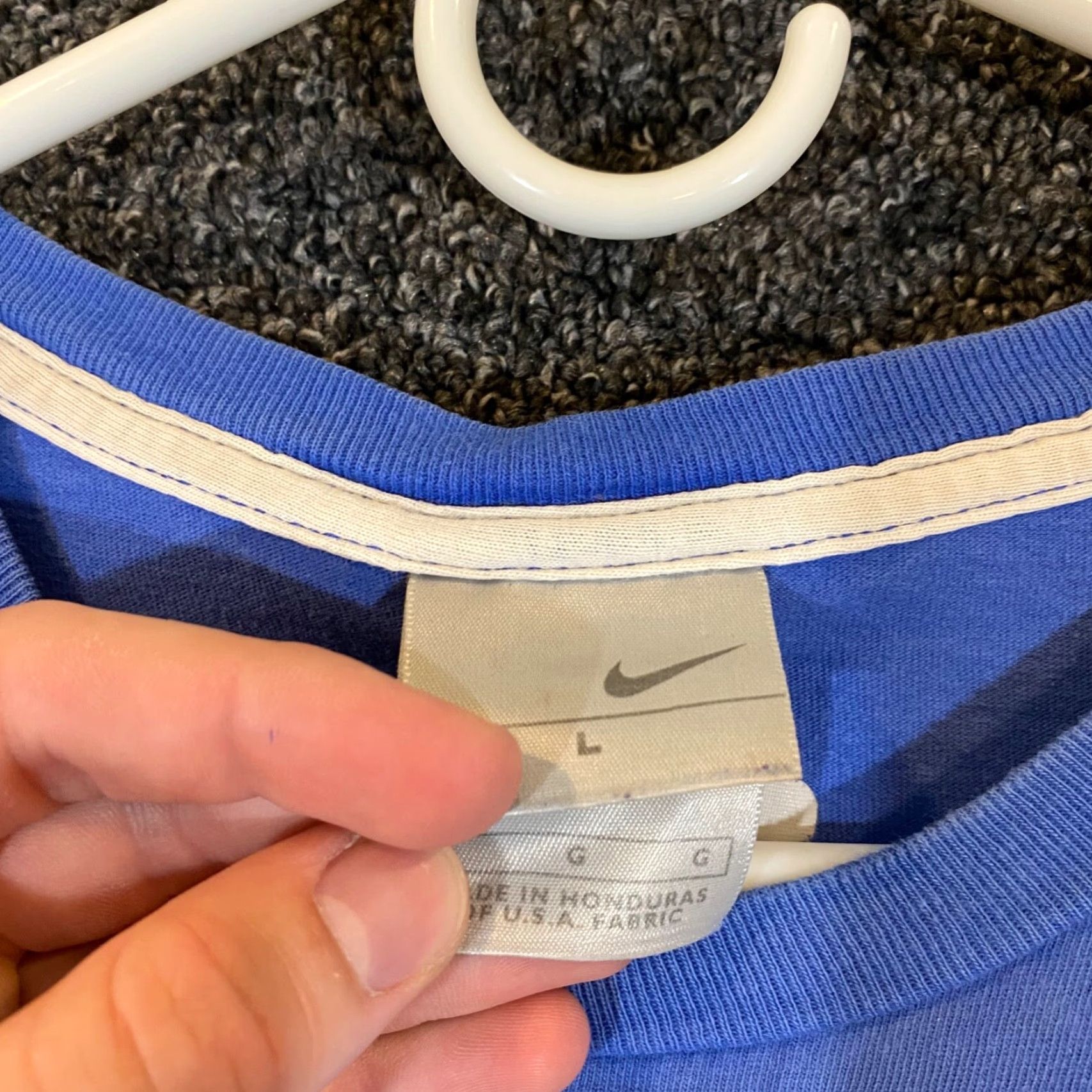 Nike VINTAGE Nike Shirt Mens Large Faded Blue Gray Tag Y2K Tee Short Sleeve Essential Top Size US L / EU 52-54 / 3 - 3 Thumbnail