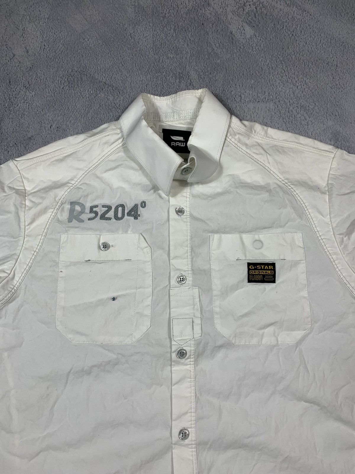 G-Star × Vintage Vintage Y2K G-star Raw button up shirt streetwear size M Size US M / EU 48-50 / 2 - 4 Thumbnail