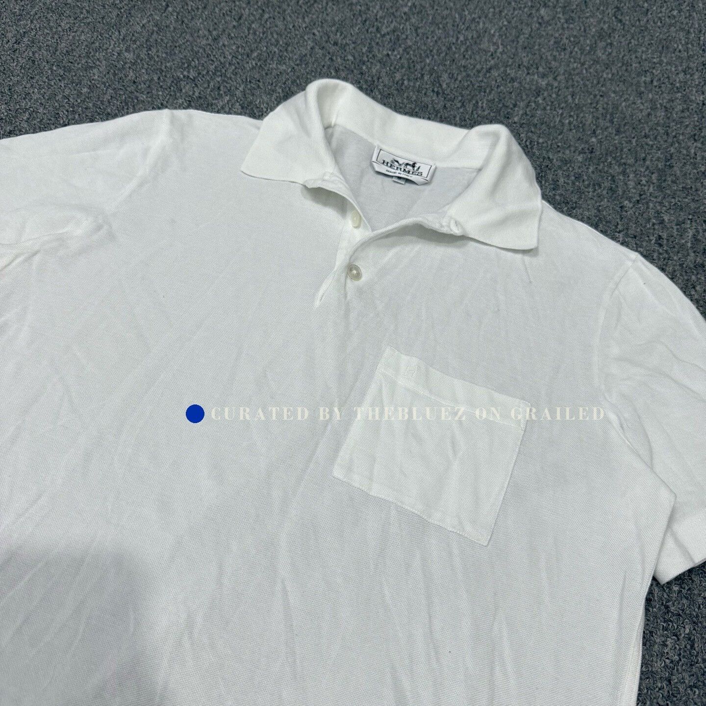 Hermes Hermes White Pocket Short-Sleeve Polo Shirt Size US M / EU 48-50 / 2 - 3 Thumbnail
