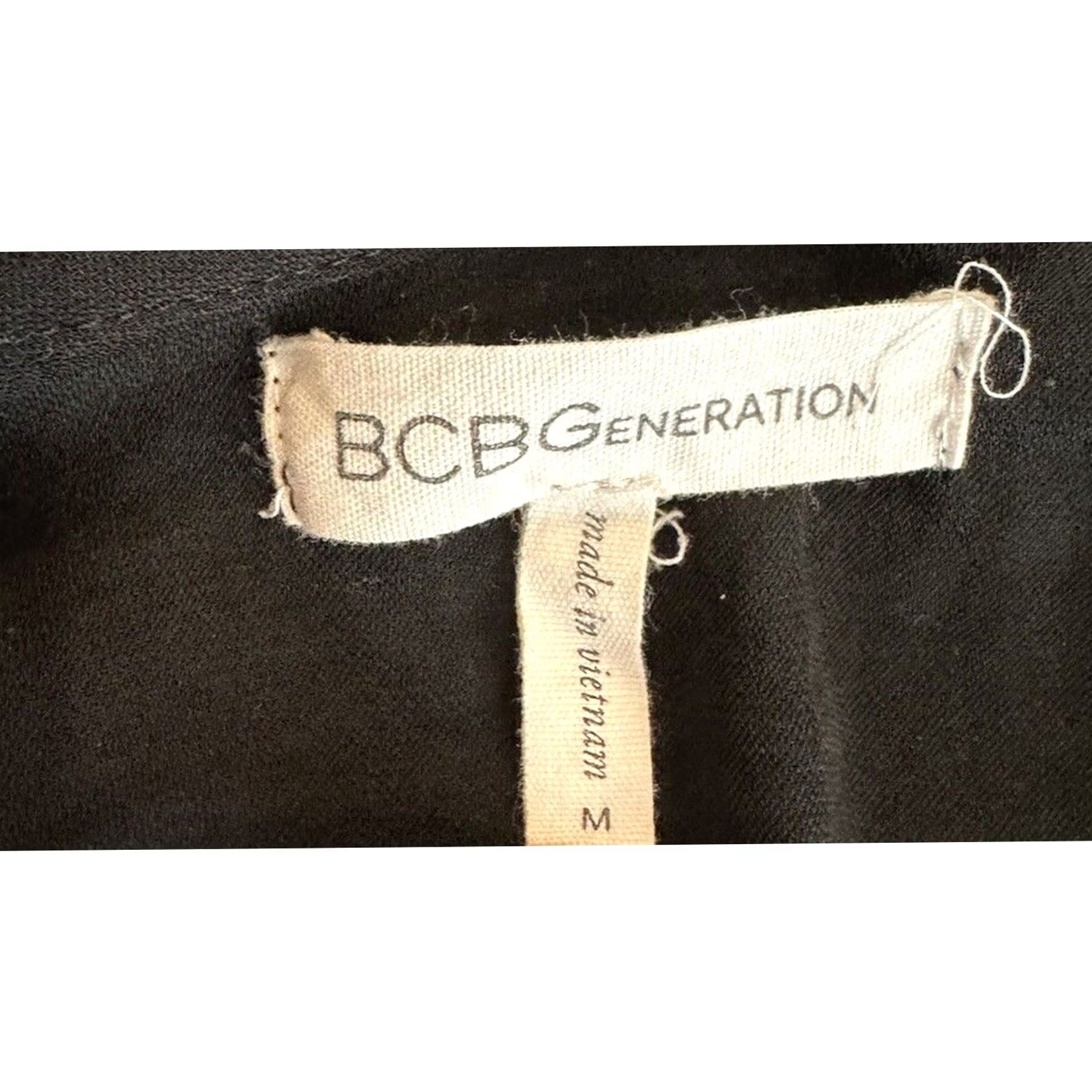 BCBGeneration VINTAGE BCBG Generation Black Dress Cowl Front Tie Neck Short Size M Women's Size 32" / US 10 / IT 46 - 3 Thumbnail