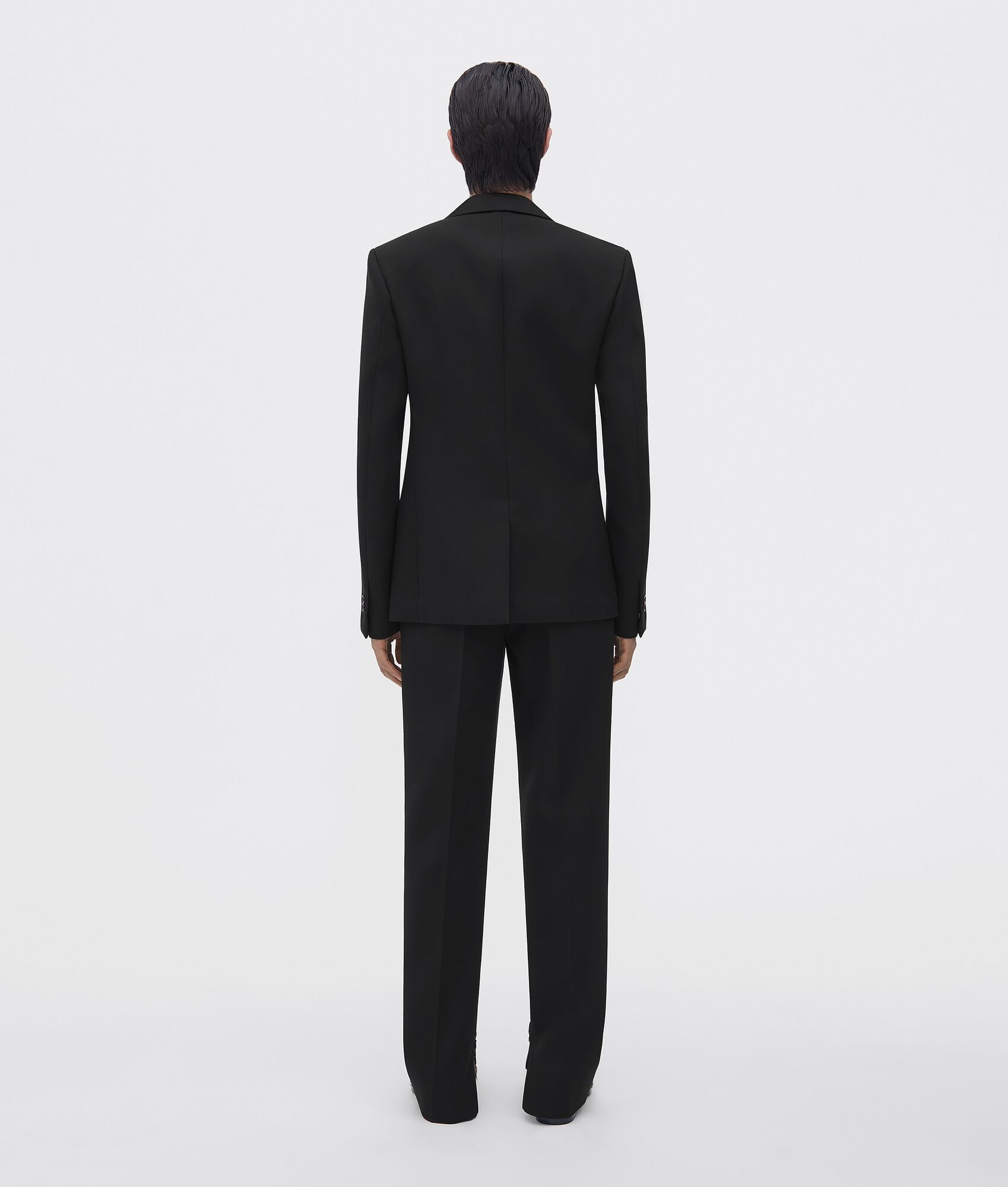 Bottega Veneta o1loc1c1025 716581 Compact Wool And Satin Jacket in Black Size US M / EU 48-50 / 2 - 3 Thumbnail