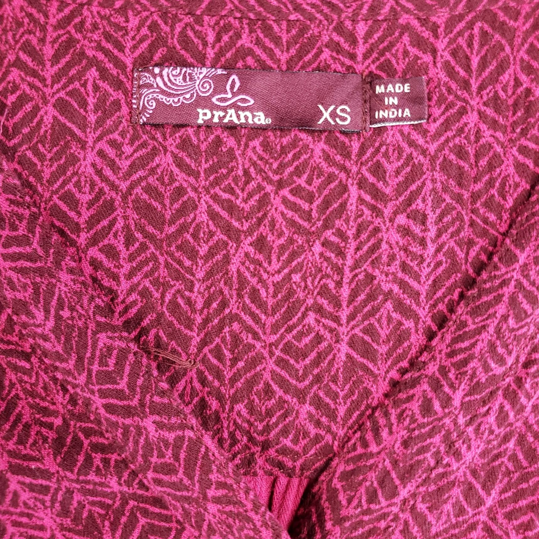 Prana prAna Womens Sugar Pine Dress XS Black Cherry Bodhi Smocked Waist 3/4 Sleeve Prana Dress Womens XS Black Cherry Sugar Pine Smocked Waist 3/4 Sleeve Size XS / US 0-2 / IT 36-38 - 6 Thumbnail