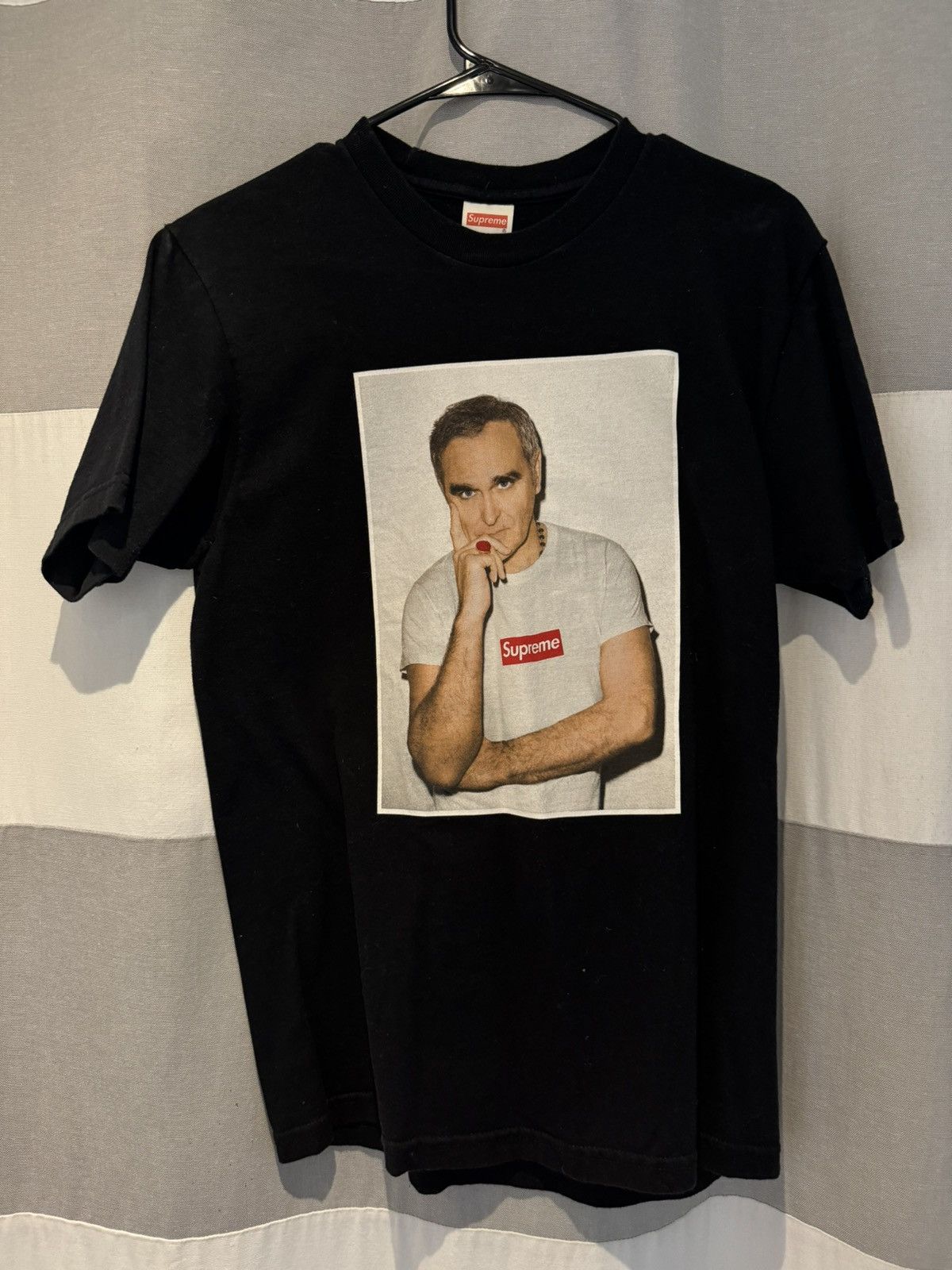 image of Supreme Morrissey T-Shirt in Black, Men's (Size Medium)