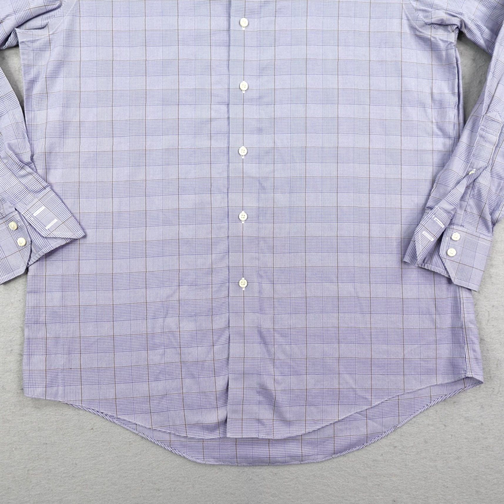 Brooks Brothers VINTAGE? No, it's not vintage. Brooks Brothers Shirt Mens 16.5 35 Blue Glen Plaid Milano Non-Iron Button Up L Blue Plaid 100% Cotton Regular Fit Mens Size US L / EU 52-54 / 3 - 3 Thumbnail