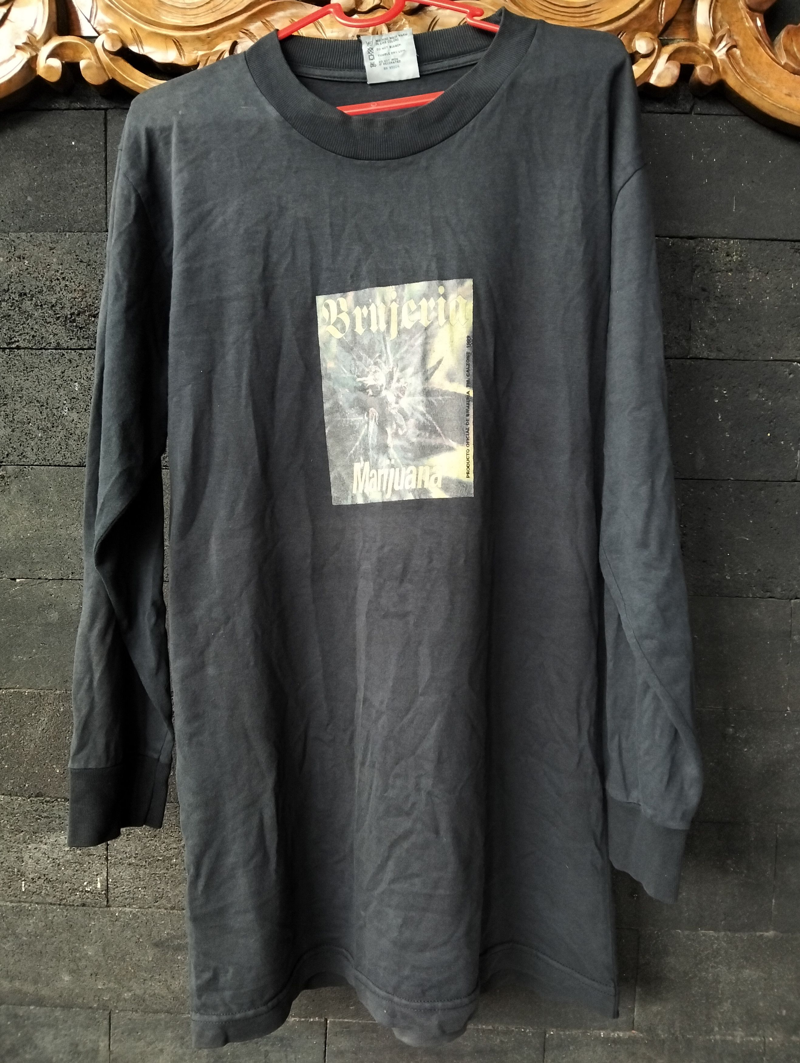 Band Tees 🔥 90s Brujeria " Marijuana " Vintage Long Sleeve Tee 🔥 Size US M / EU 48-50 / 2 - 1 Thumbnail