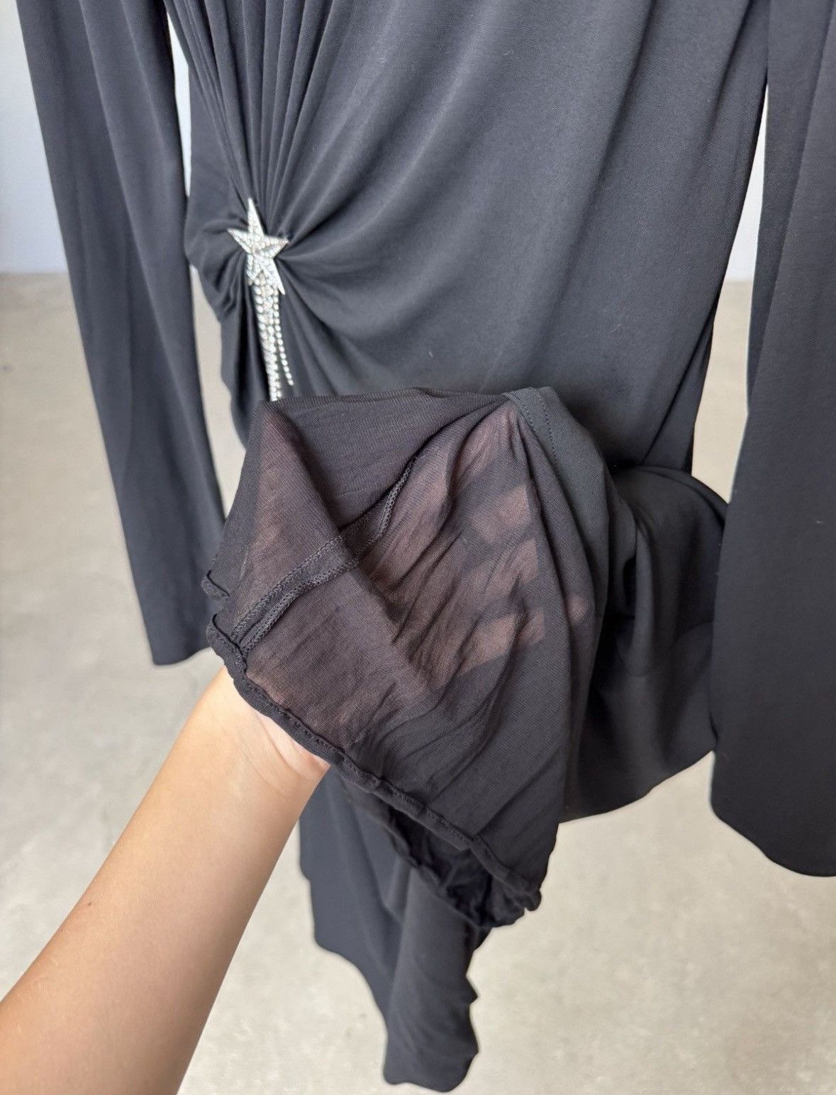 Saint Laurent Paris Vintage Saint Laurent Black star dress Size M / US 6-8 / IT 42-44 - 6 Thumbnail