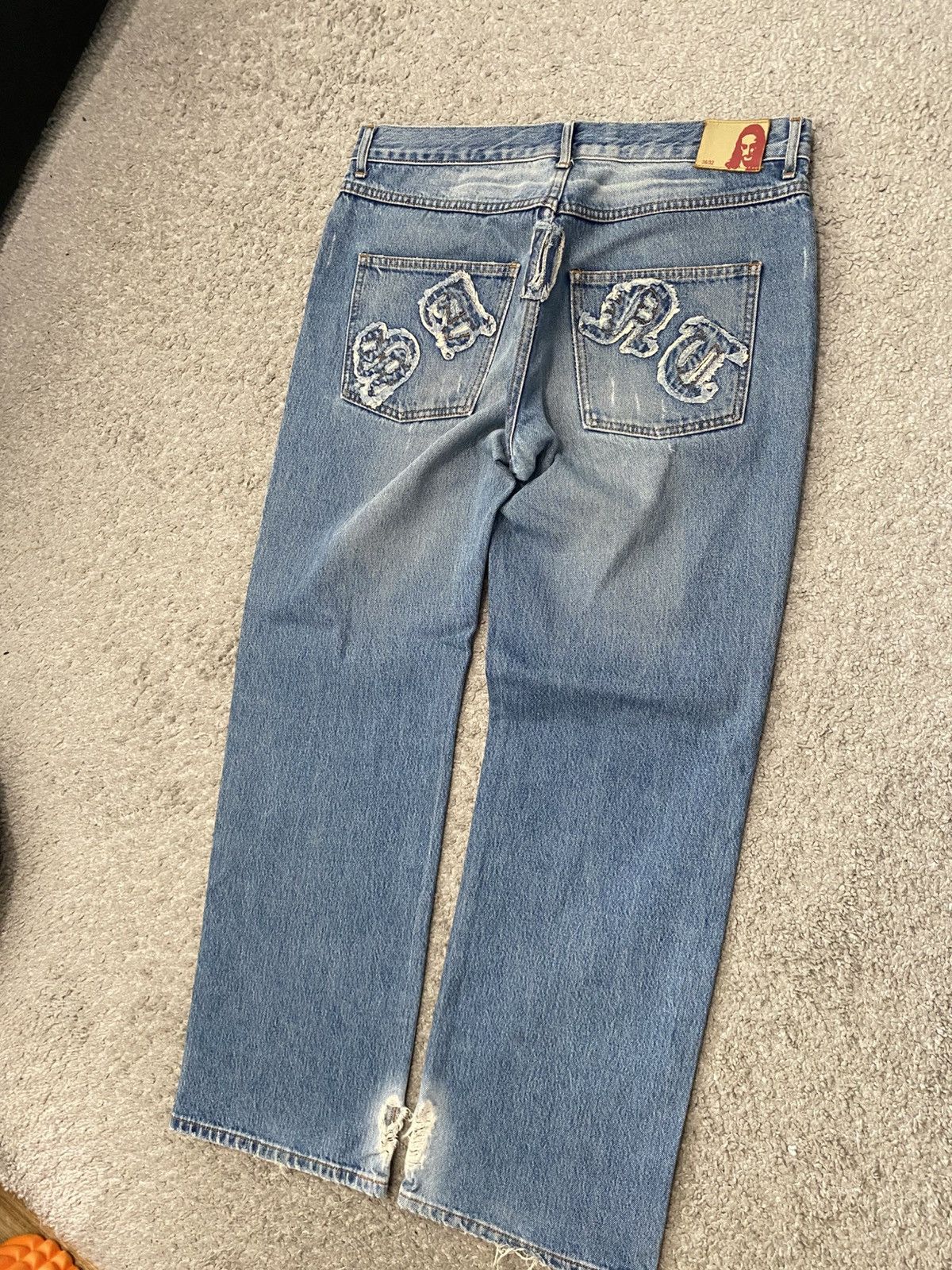 Allsaints × Vintage AllSaints Denim Jeans 36/32 opium Jesus pants flared y2k Size US 36 / EU 52 - 16 Thumbnail