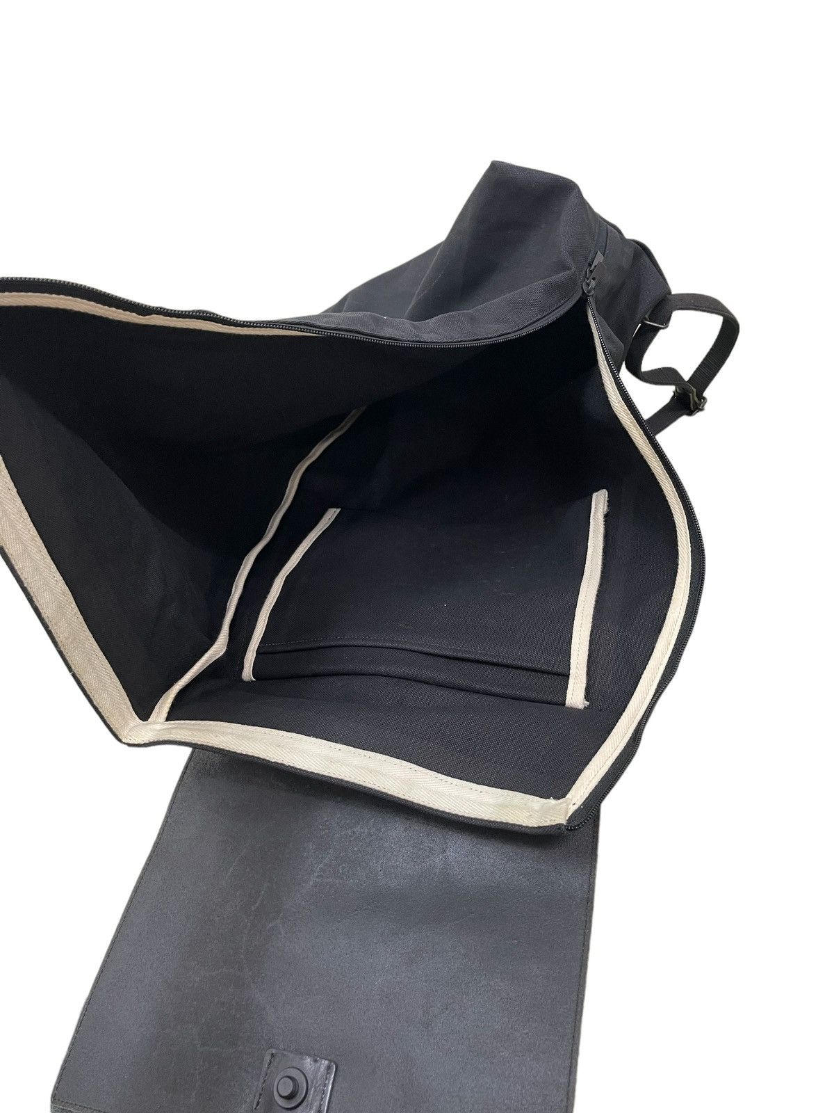 Japanese Brand Rucksack Backpack Unknown Leather Cotton Canvas Bag 3🟩 Size ONE SIZE - 17 Thumbnail