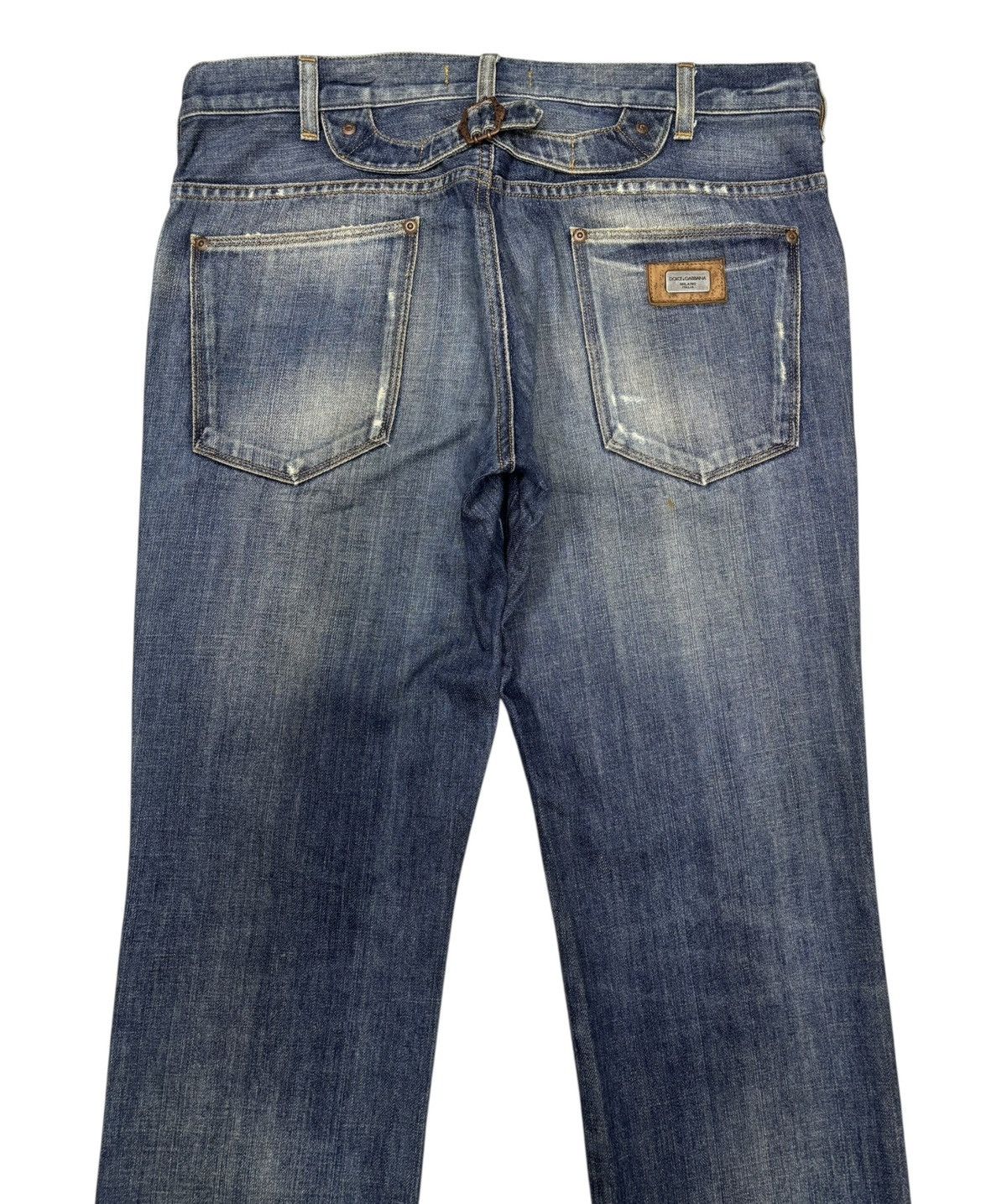 Dolce & Gabbana Dolce & Gabbana Distressed Straight Leg Denim Jeans Size US 33 - 8 Thumbnail