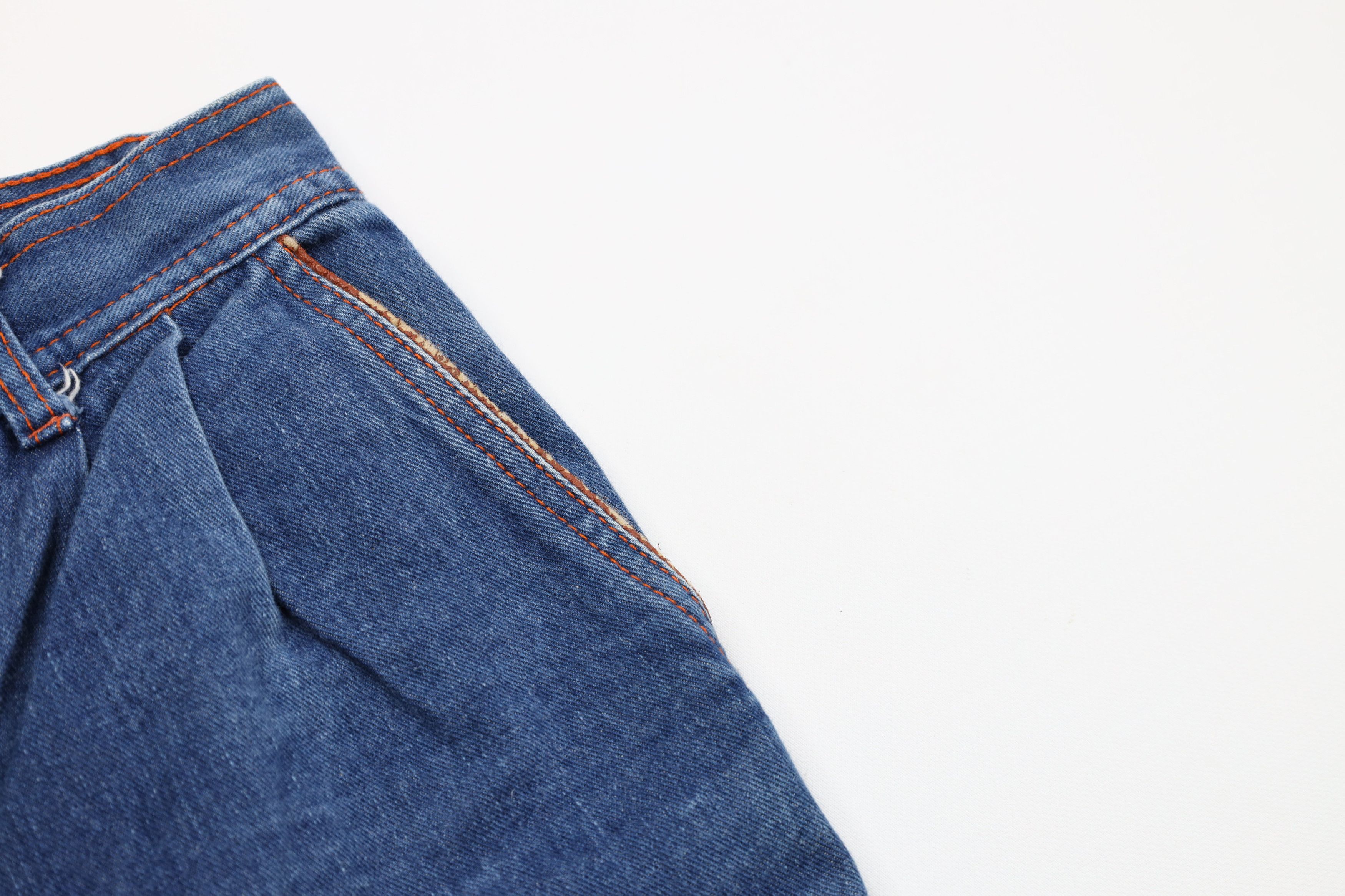 Vintage Vintage 70s Streetwear Pleated Straight Leg Denim Jeans Blue Size 30" / US 8 / IT 44 - 8 Thumbnail