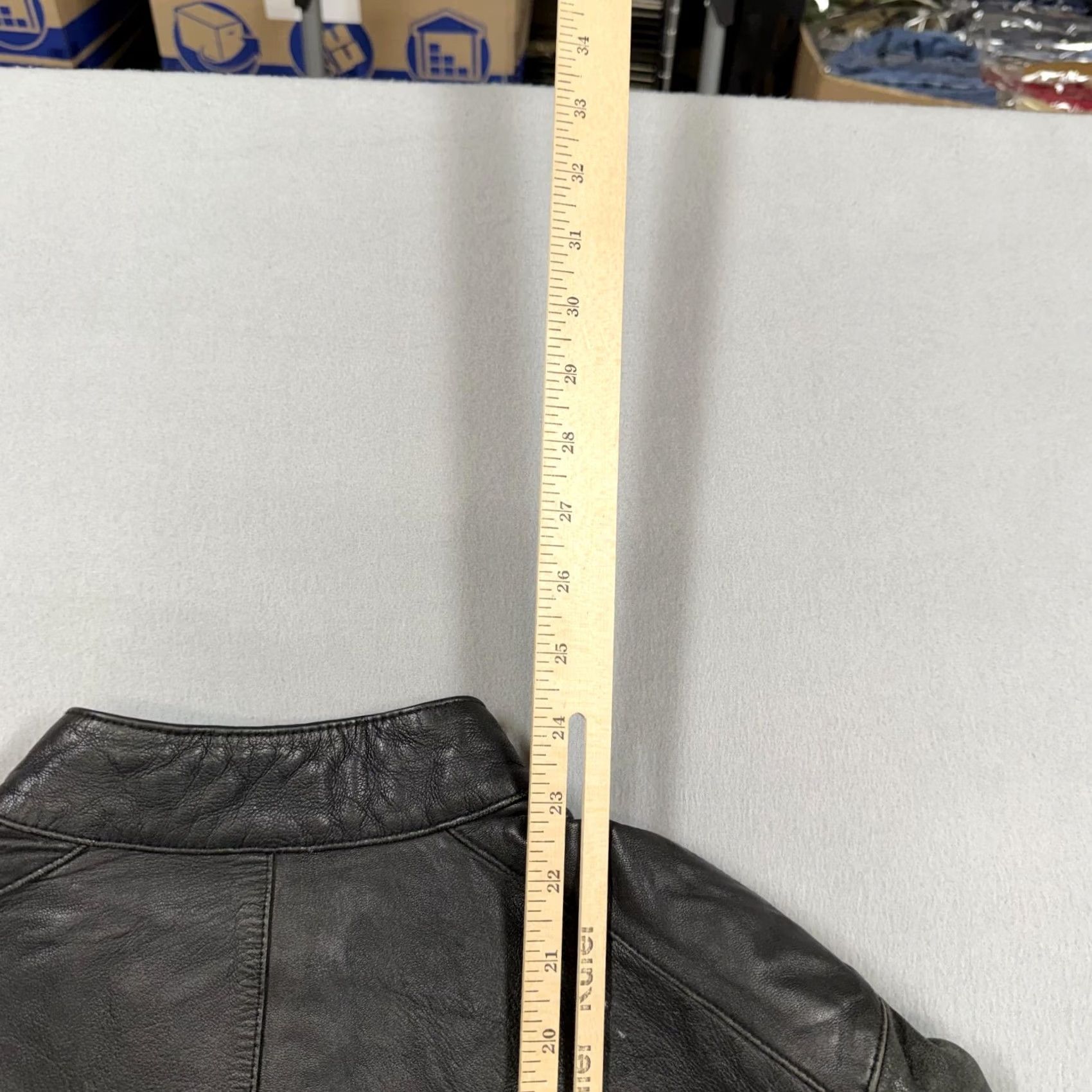 Mossimo Mossimo Jacket Womens Large Black Leather Button Front Collared Lined Short Size 36" / US 14 / IT 50 - 8 Thumbnail
