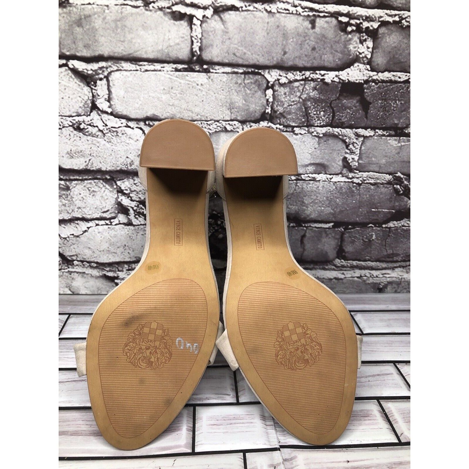 Vince Camuto Vince Camuto Malissa Beige Taupe Suede Ankle Strap Block Hee Size US 9 / IT 39 - 8 Thumbnail