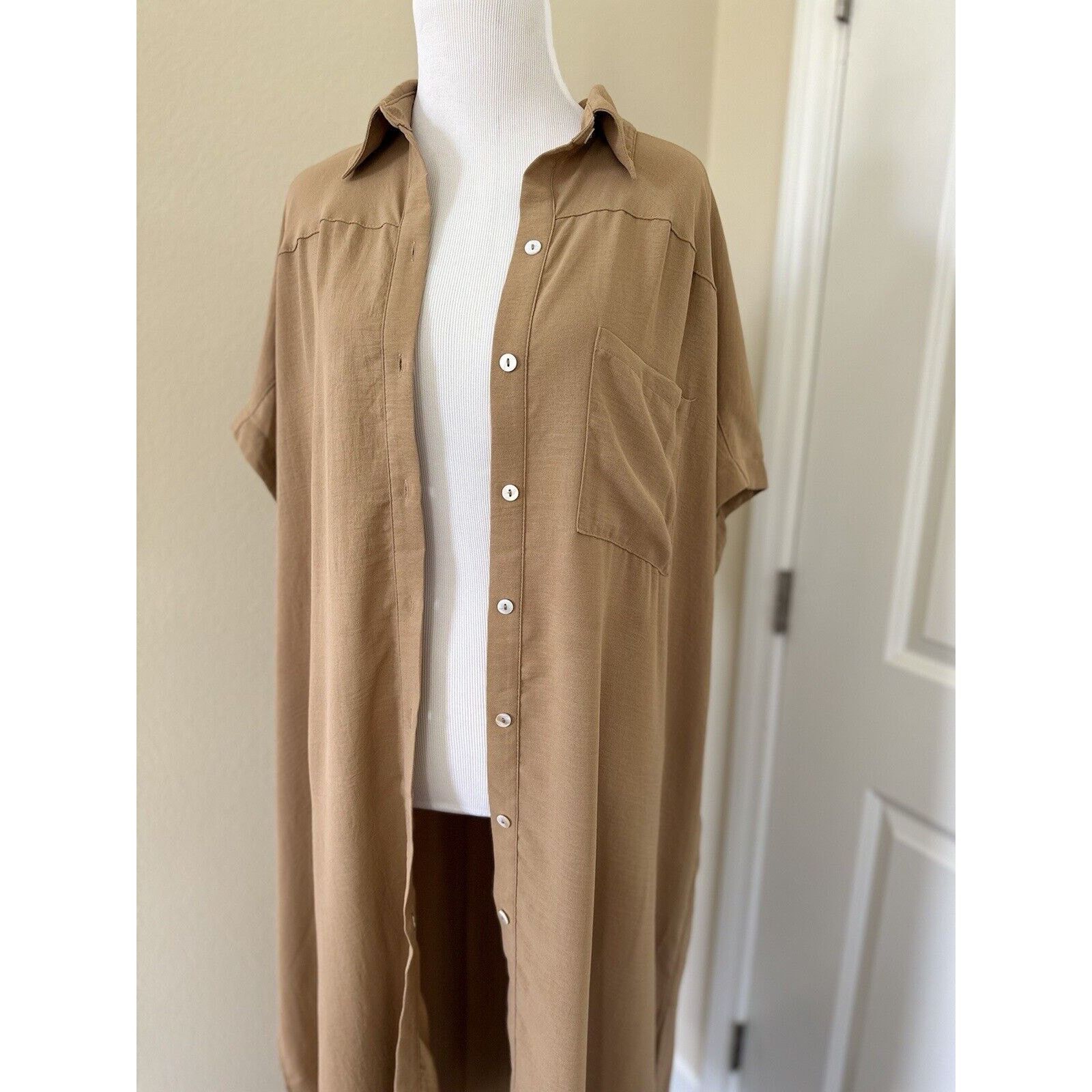 Other Button Down Beach Swim Shirt Dress Cover Up Oversized Size S Size S / US 4 / IT 40 - 10 Thumbnail