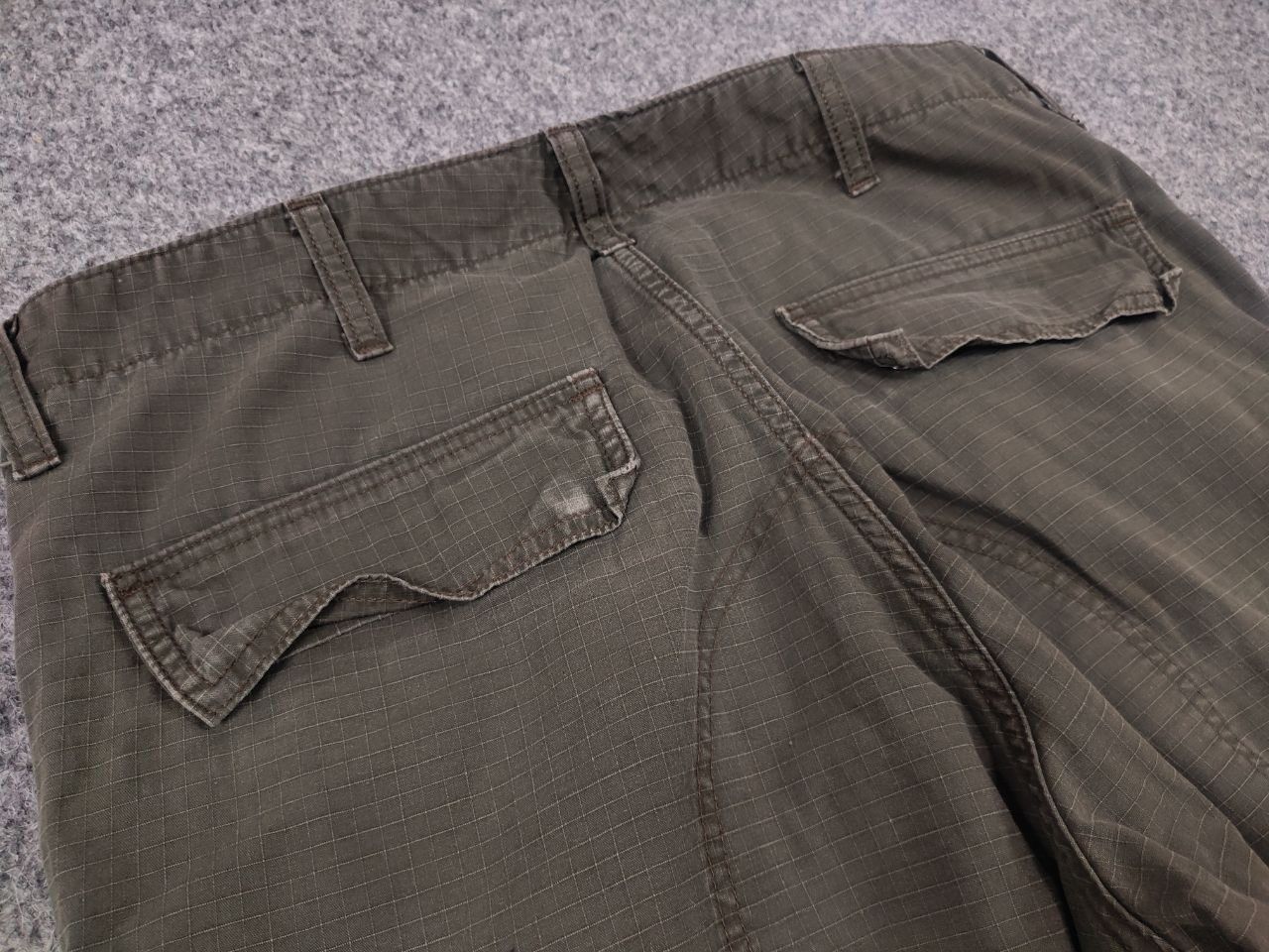 Carhartt Vintage Carhartt Ripstop Green Faded Regular Cargo Pants Size US 31 - 12 Thumbnail