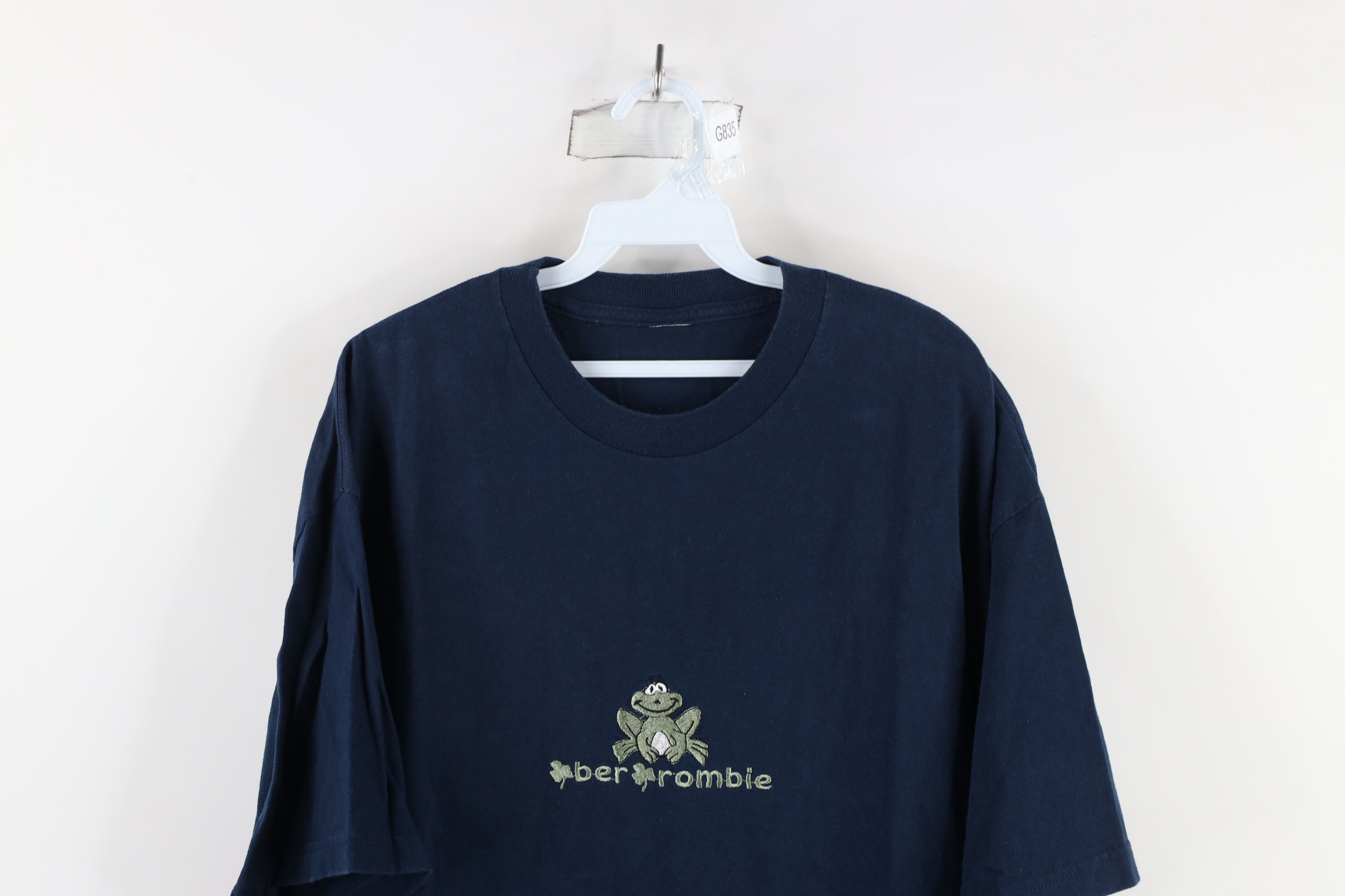 Abercrombie & Fitch × Vintage Vintage 90s Abercrombie & Fitch Out Frog Clover T-Shirt Blue Size US XL / EU 56 / 4 - 2 Thumbnail