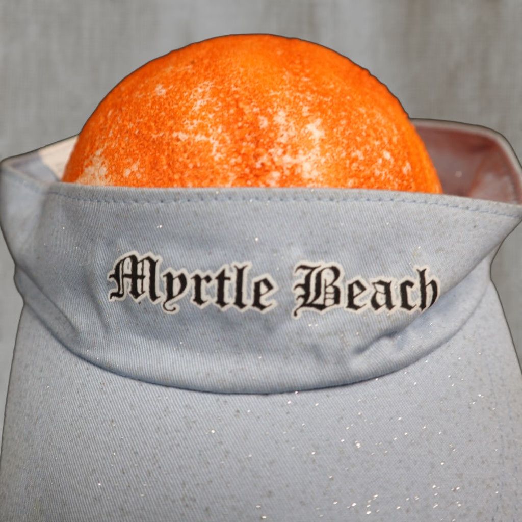 Vintage Myrtle Beach Hat Visor Adjustable Blue Beach City Sports Adults Men Size Adjustable Cap Size ONE SIZE - 1 Thumbnail