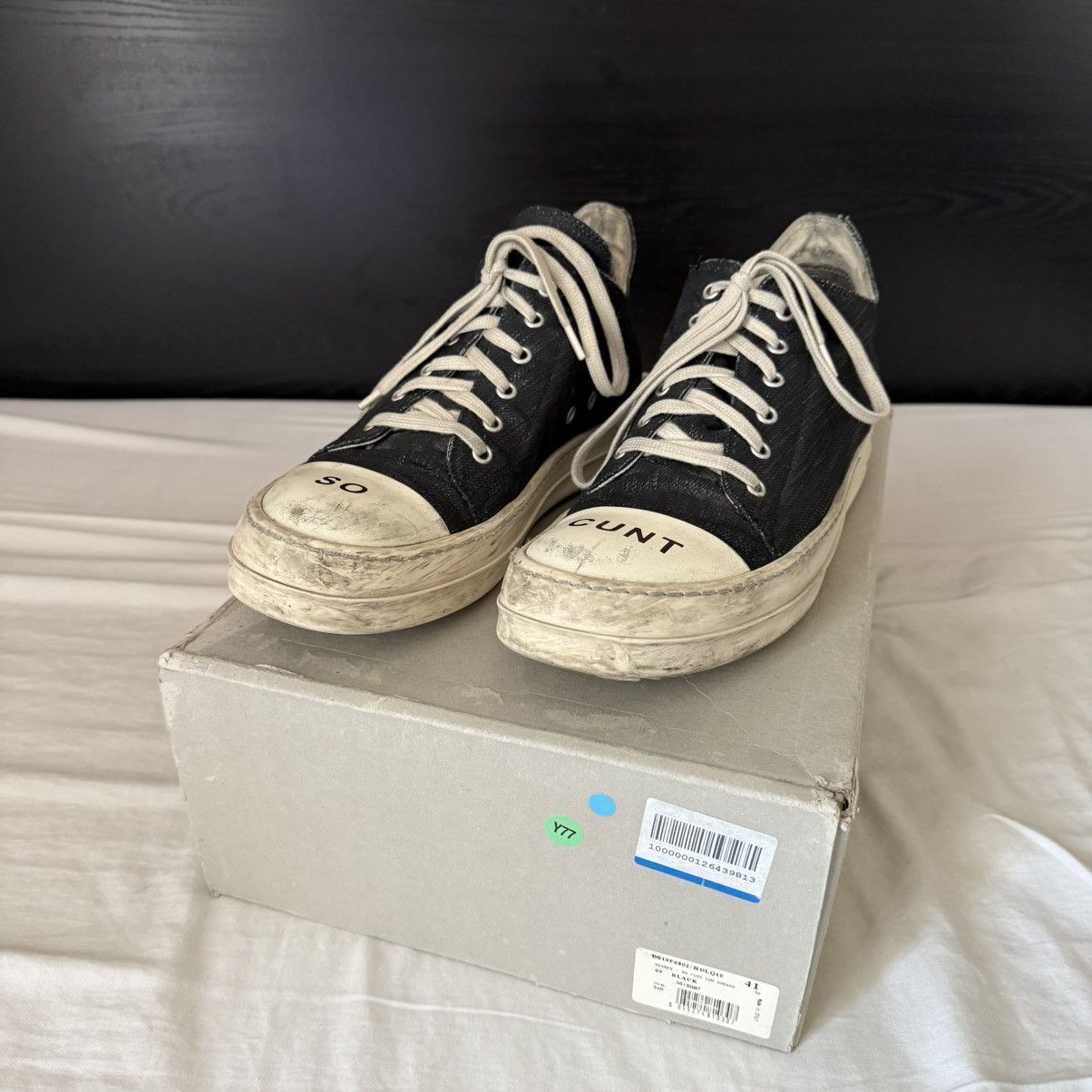 Rick Owens Rick Owens DRKSHDW Ramones So Cunt Low Top Shoes Size US 8 / EU 41 - 1 Thumbnail