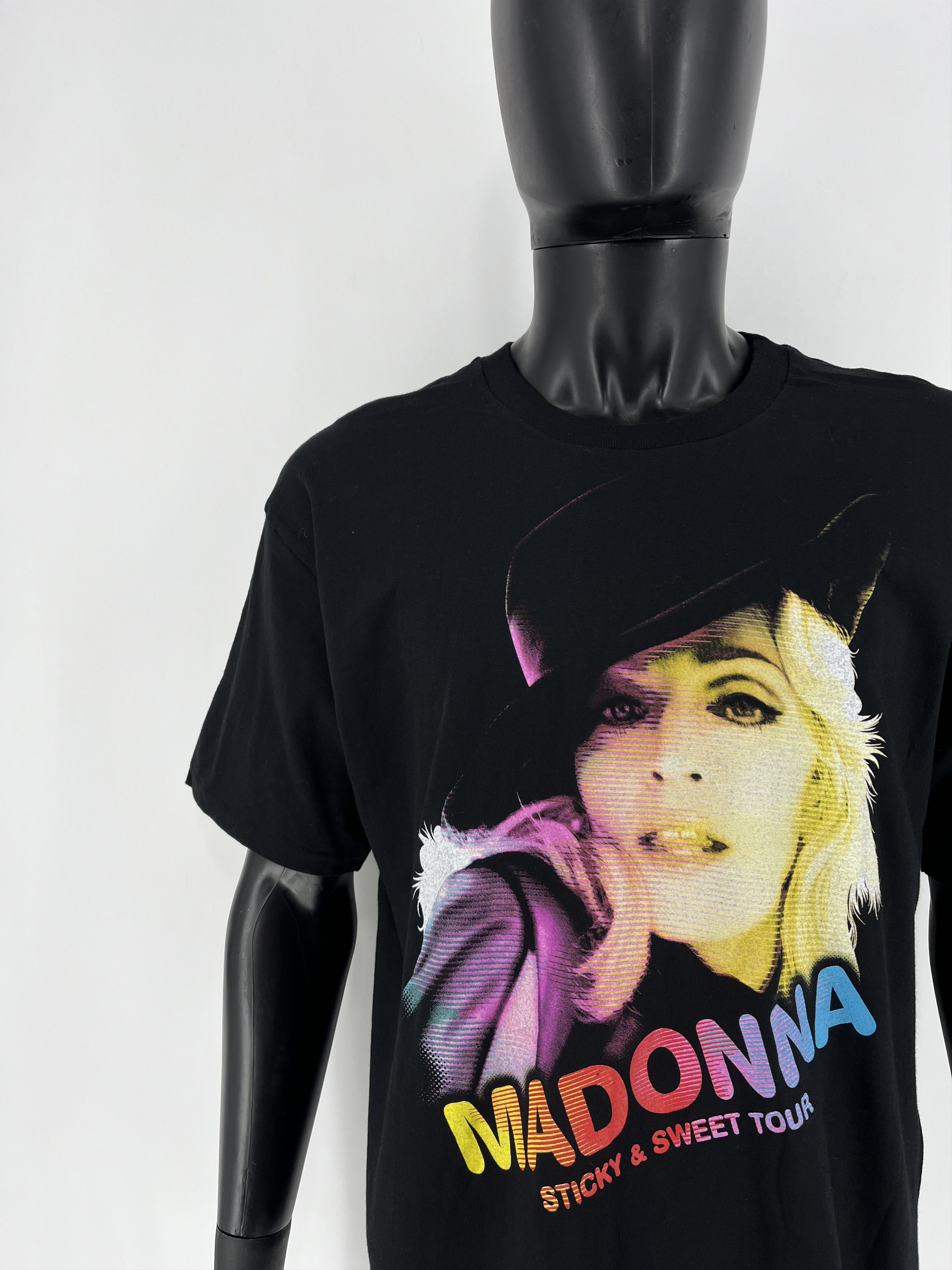 Band Tees × Vintage Vintage 00s Madonna Sticky And Sweet Tour Black T-shirt Size US L / EU 52-54 / 3 - 6 Thumbnail
