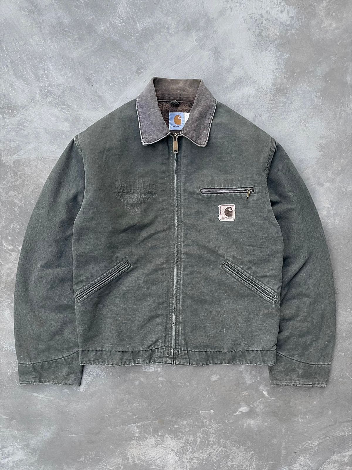 Carhartt Vintage Faded Army Green Carhartt Detroit Jacket J76-MOS🌵 Size US M / EU 48-50 / 2 - 1 Thumbnail