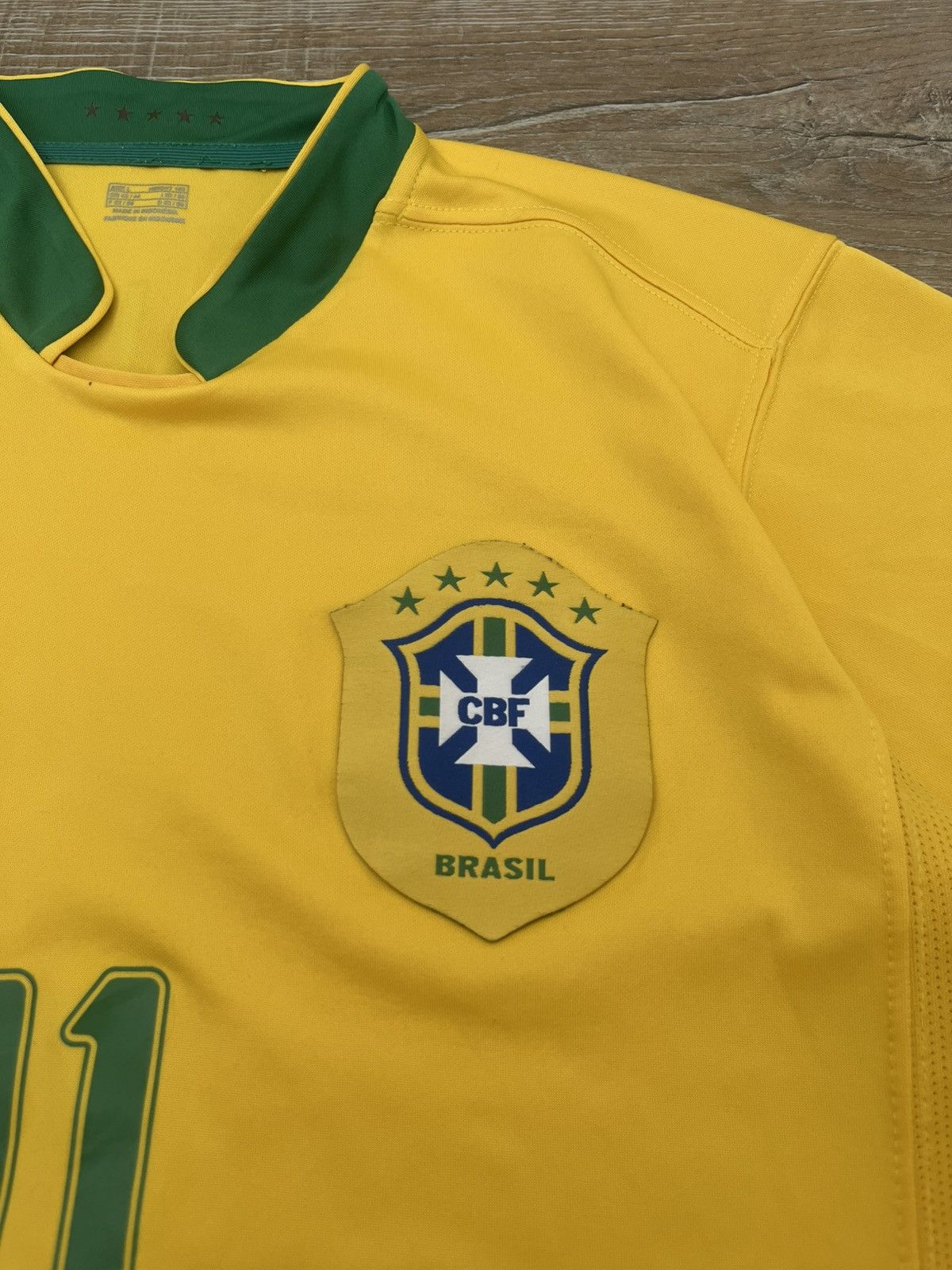 Nike RARE NIKE BRAZIL ROBINHO #11 HYPE BLOCKCORE STYLE JERSEY Size US L / EU 52-54 / 3 - 6 Thumbnail