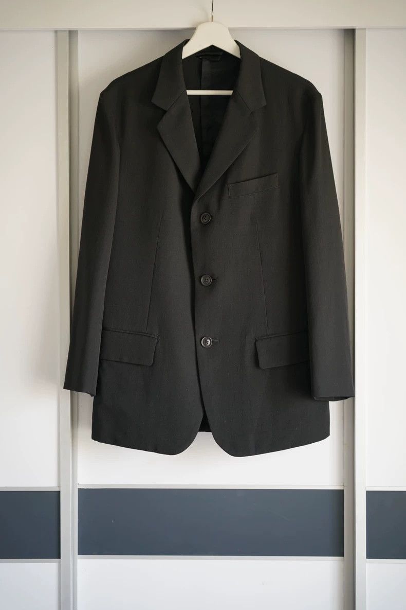 Yohji Yamamoto Yohji Yamamoto Yohji Yamamoto Black Deconstructed Suit Size US M / EU 48-50 / 2 - 1 Thumbnail