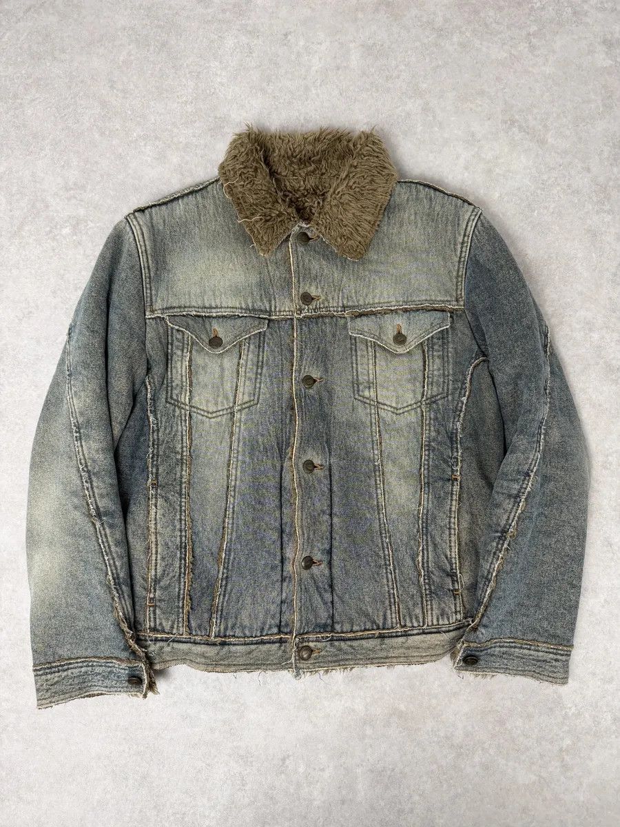 Just Cavalli AW2005 Cavalli Blue Faux Fur Faded Denim Jacket Size US M / EU 48-50 / 2 - 1 Thumbnail