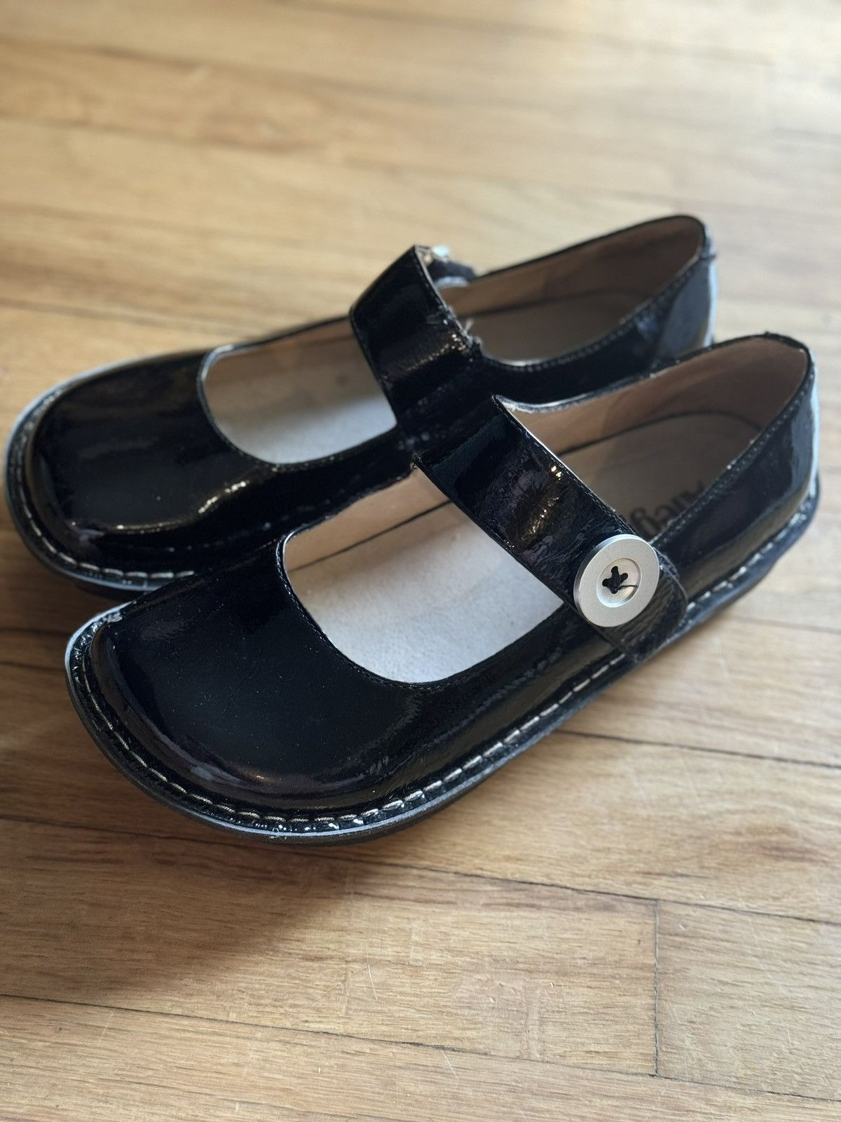 Other Womens Alegria Black Paloma Leather Mary Jane Shoes US 9 Size US 9 / IT 39 - 1 Thumbnail