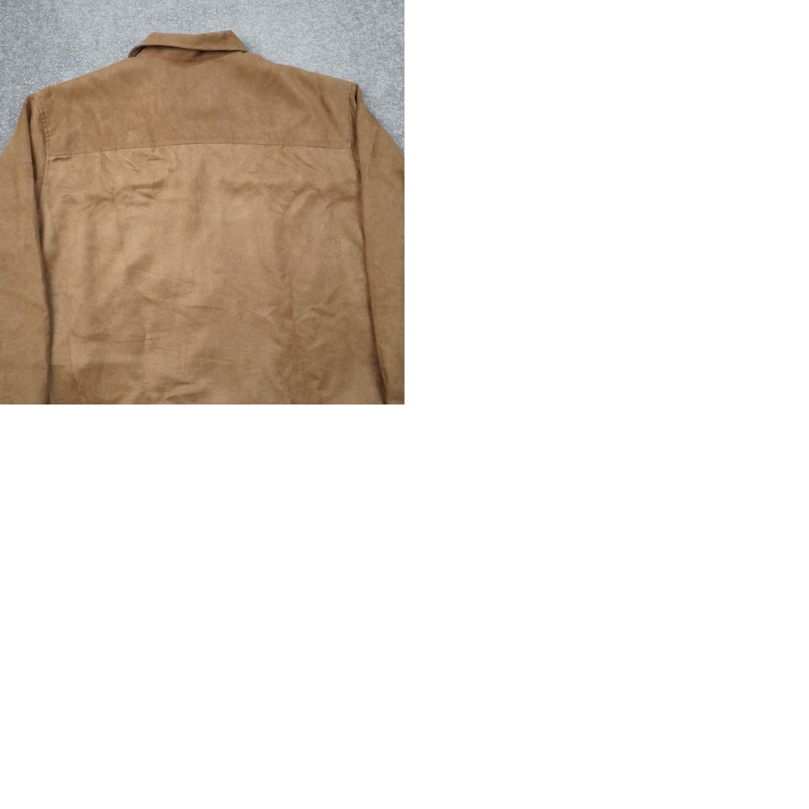 Cubavera Cubavera Shirt Mens L Brown Faux Suede Long Sleeve Collared Button Down Size US L / EU 52-54 / 3 - 9 Thumbnail