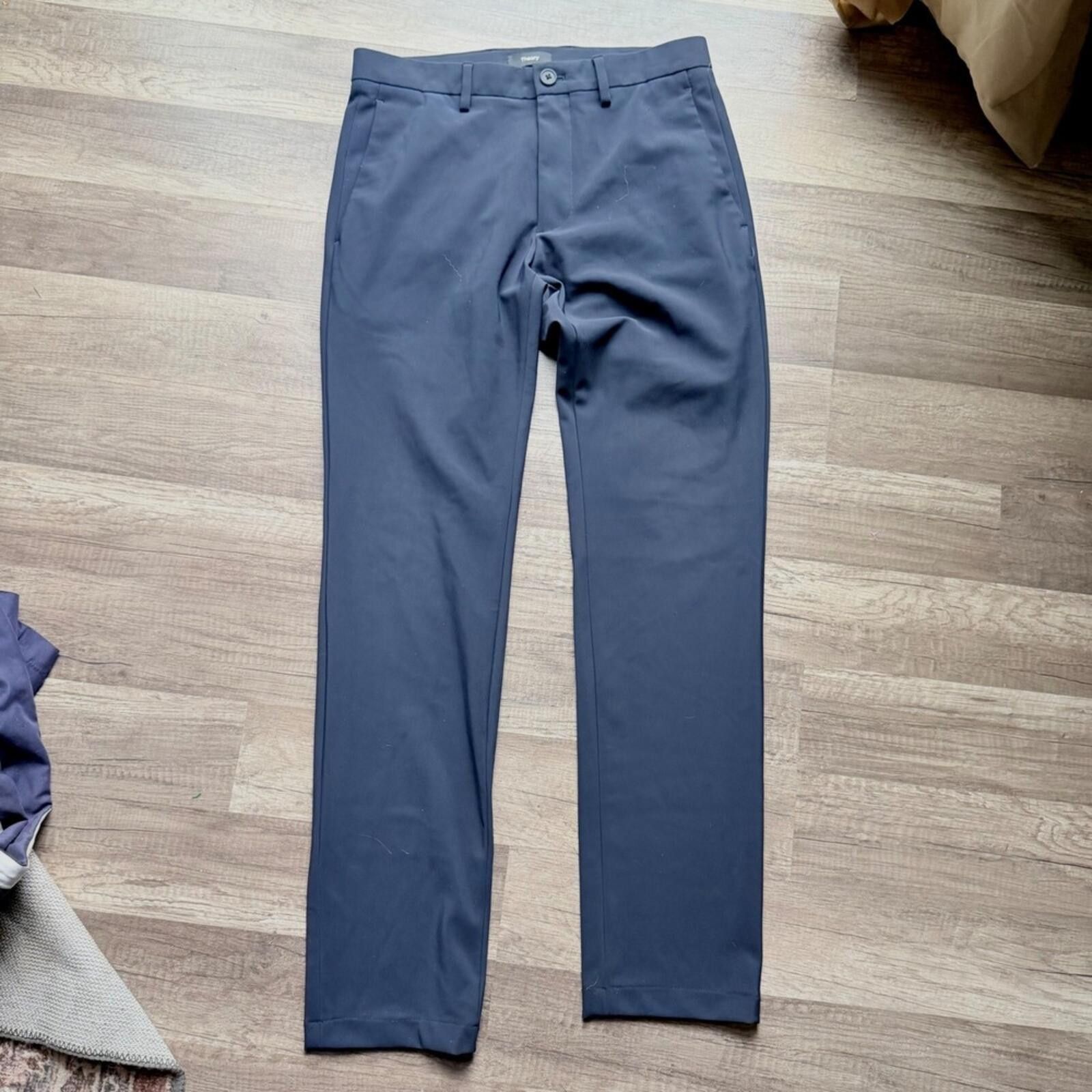 Theory Theory Precision Ponte Slim Fit Pants Navy Blue Mens 28 Size US 28 / EU 44 - 1 Thumbnail