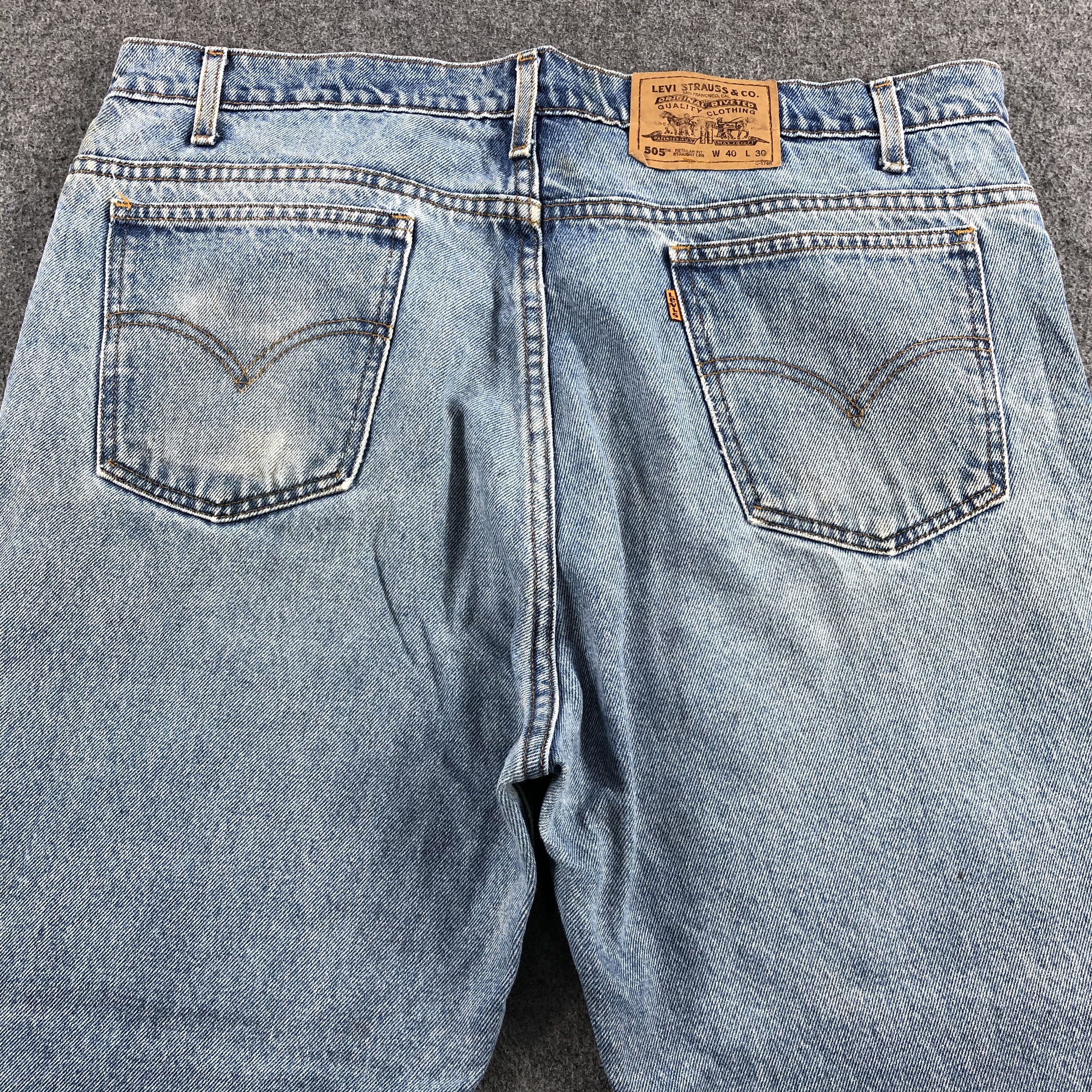 Levi's 90s Vintage Blue Wash Levis 505 Jeans-J1540 Size US 39 - 4 Thumbnail
