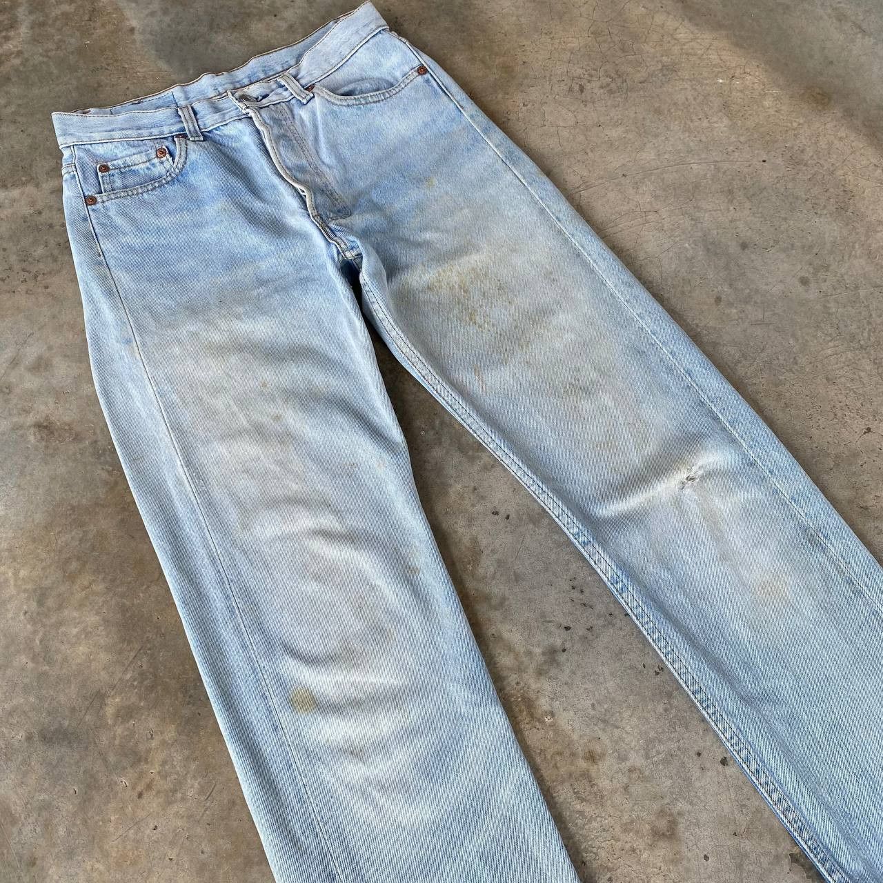 Levi's Vintage Clothing Vintage 90s Levi's 501 Distressed Dirty Wash Faded Grunge Size US 29 - 5 Thumbnail