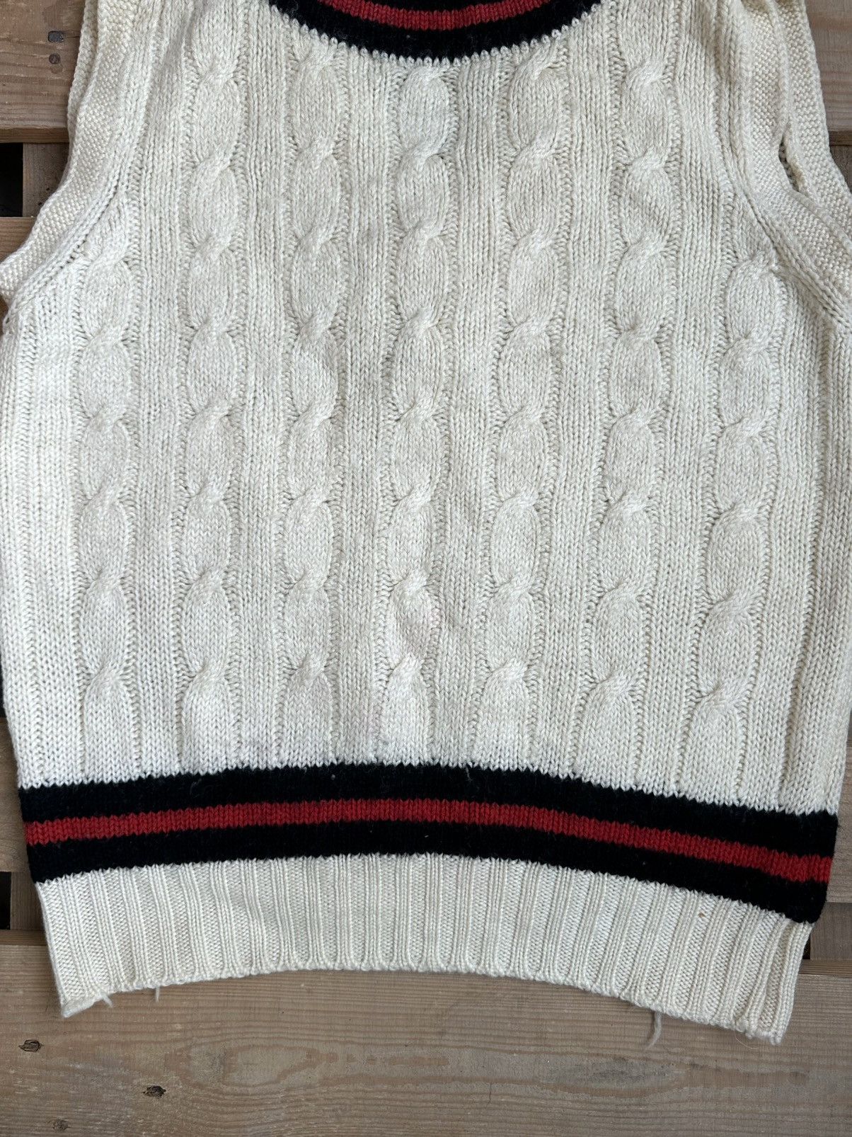 Vintage Vintage Distressed Knit Wool Vest Size M / US 6-8 / IT 42-44 - 11 Thumbnail