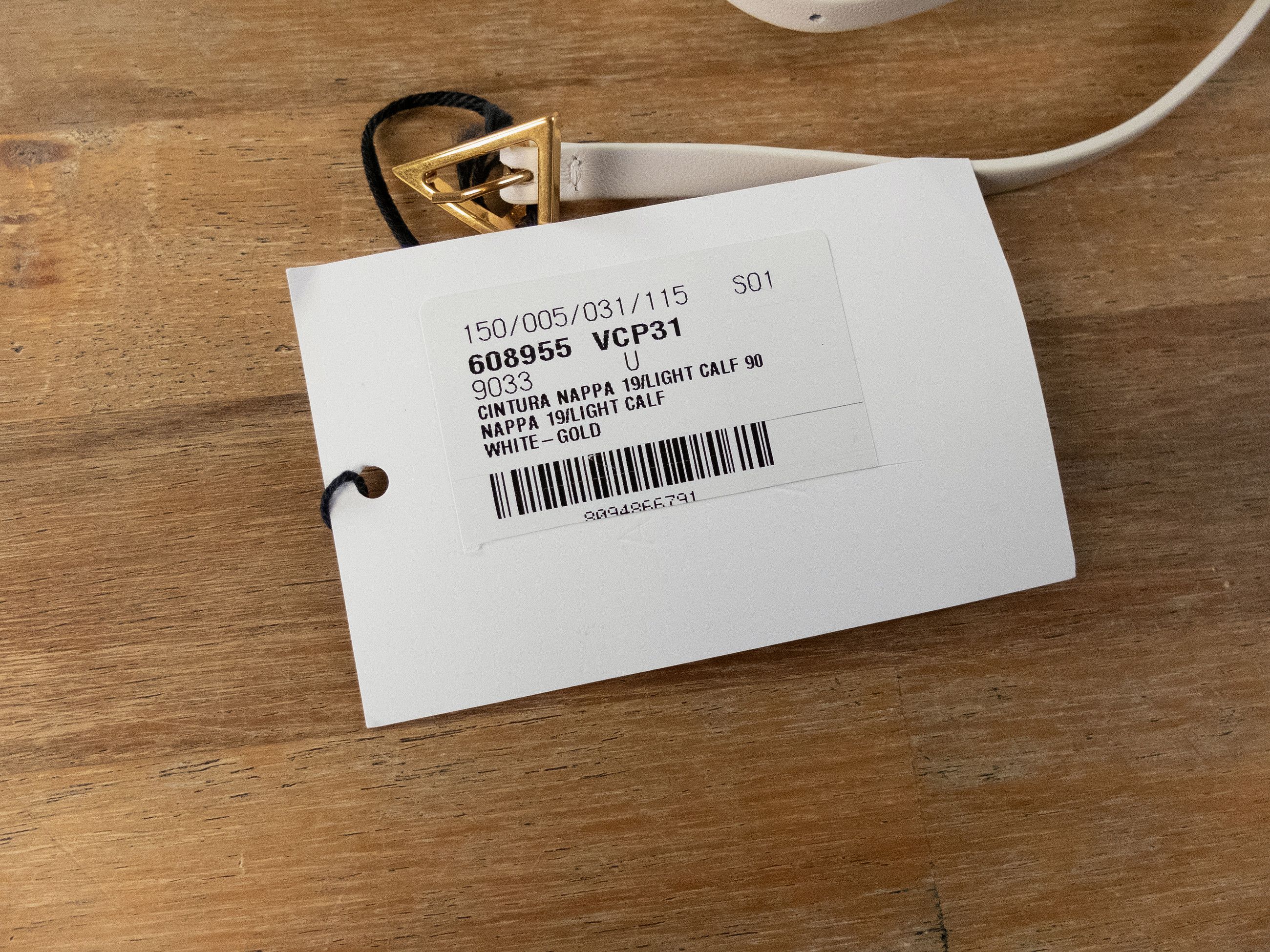 Bottega Veneta BOTTEGA VENETA white triangle buckle skinny leather belt Size ONE SIZE - 4 Thumbnail