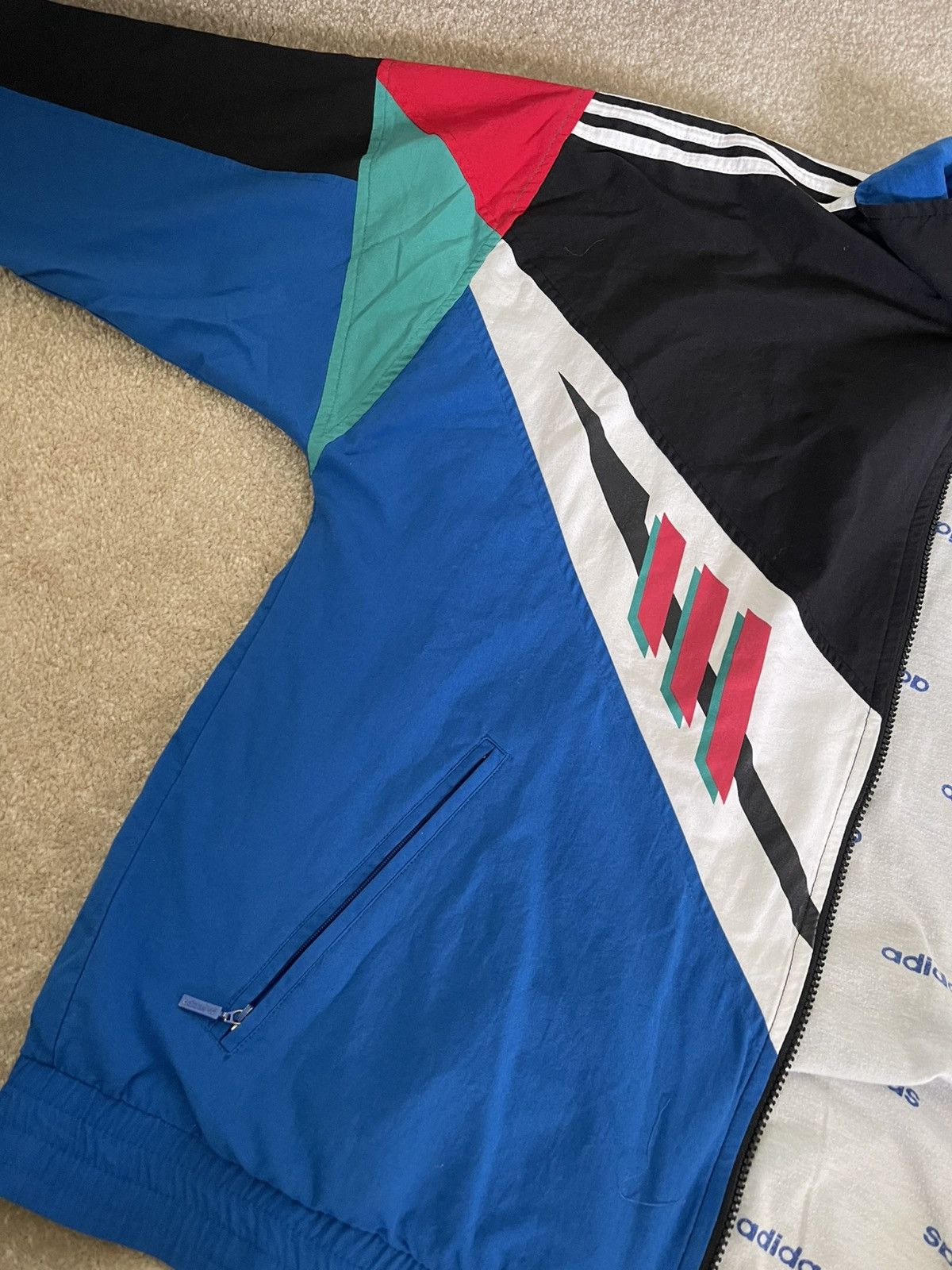 Adidas Adidas vintage bomber jacket 90s stripes Size US L / EU 52-54 / 3 - 3 Thumbnail