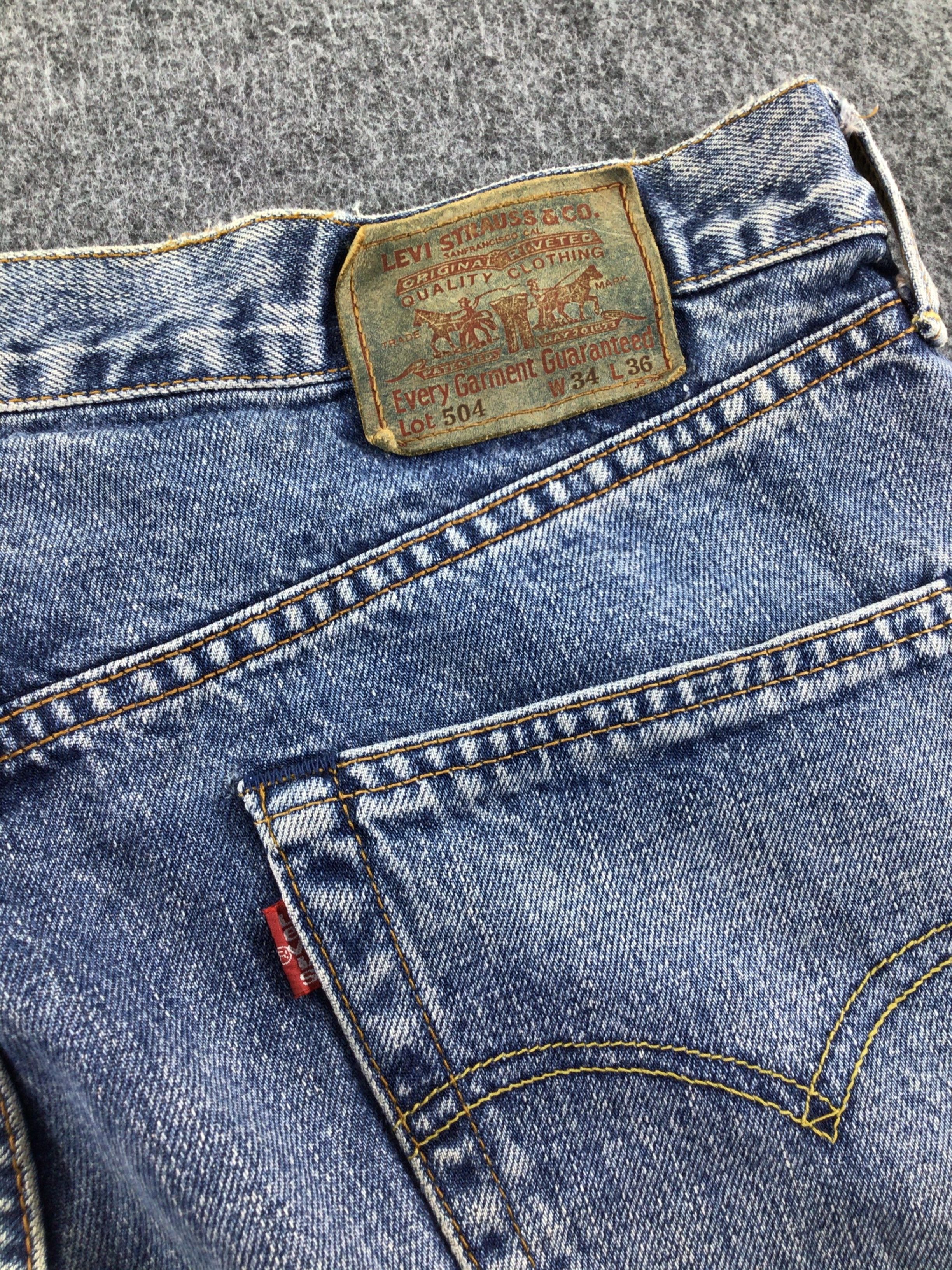 Levi's 90s Vintage Levis 504 Jeans-JM106 Size US 34 / EU 50 - 6 Thumbnail