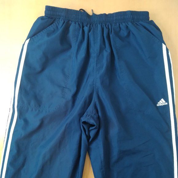 Vintage Adidas Climashell Striped Mesh Lined Wind Pants Joggers
