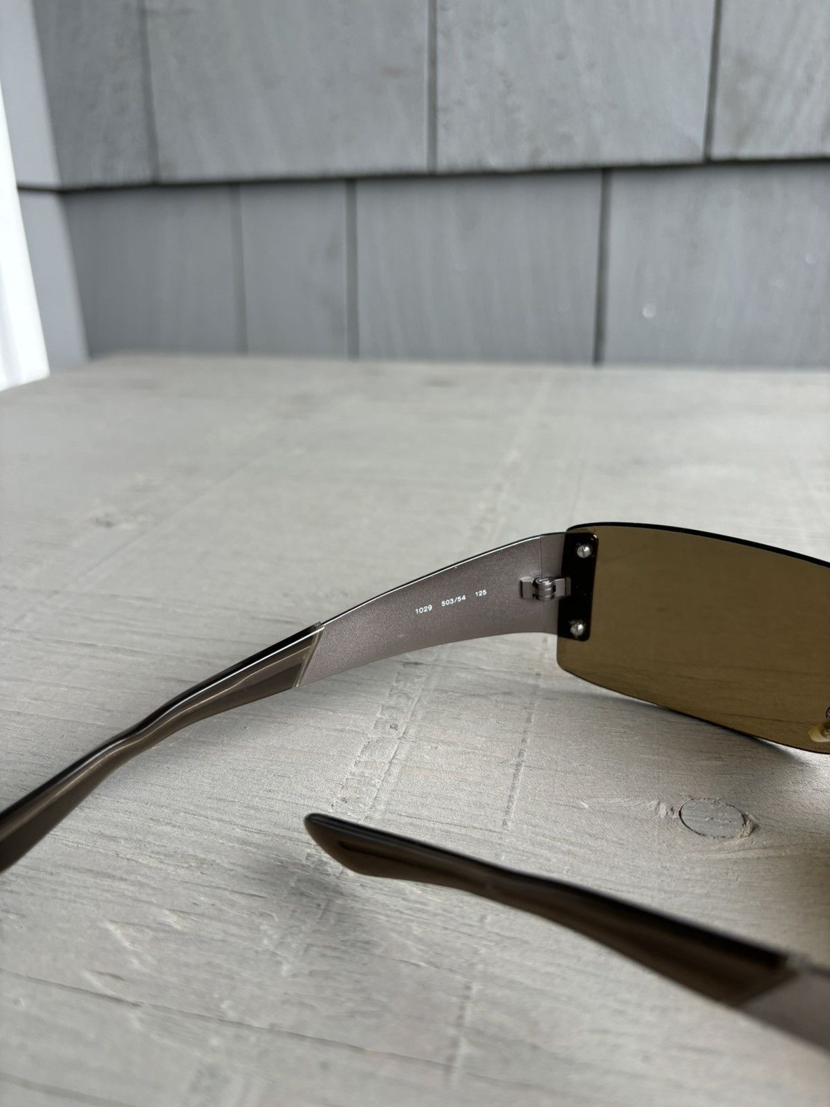 Designer × Salvatore Ferragamo × Vintage 2000s Ferragamo Sunglasses Y2K Rimless Shield Metal 1029 00s Size ONE SIZE - 15 Thumbnail