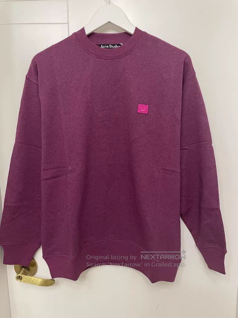 Acne Studios Acne Studios Purple Red Crew Neck Fleece Cotton Sweatshirt Size US XXS / EU 40 - 1 Thumbnail