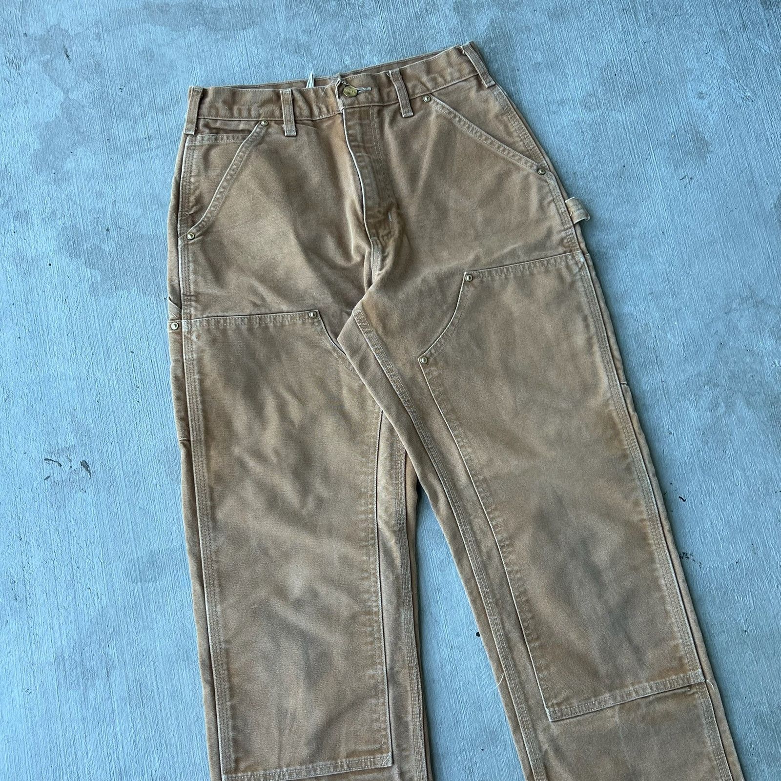 Carhartt × Vintage Carhartt brown double knee work wear carpenter pants Size US 27 - 2 Thumbnail