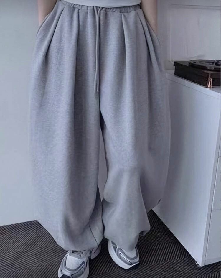 Japanese Brand ☁️ Volume-Fit Fleece Balloon Pants | Ultra Baggy Size US 29 - 3 Thumbnail