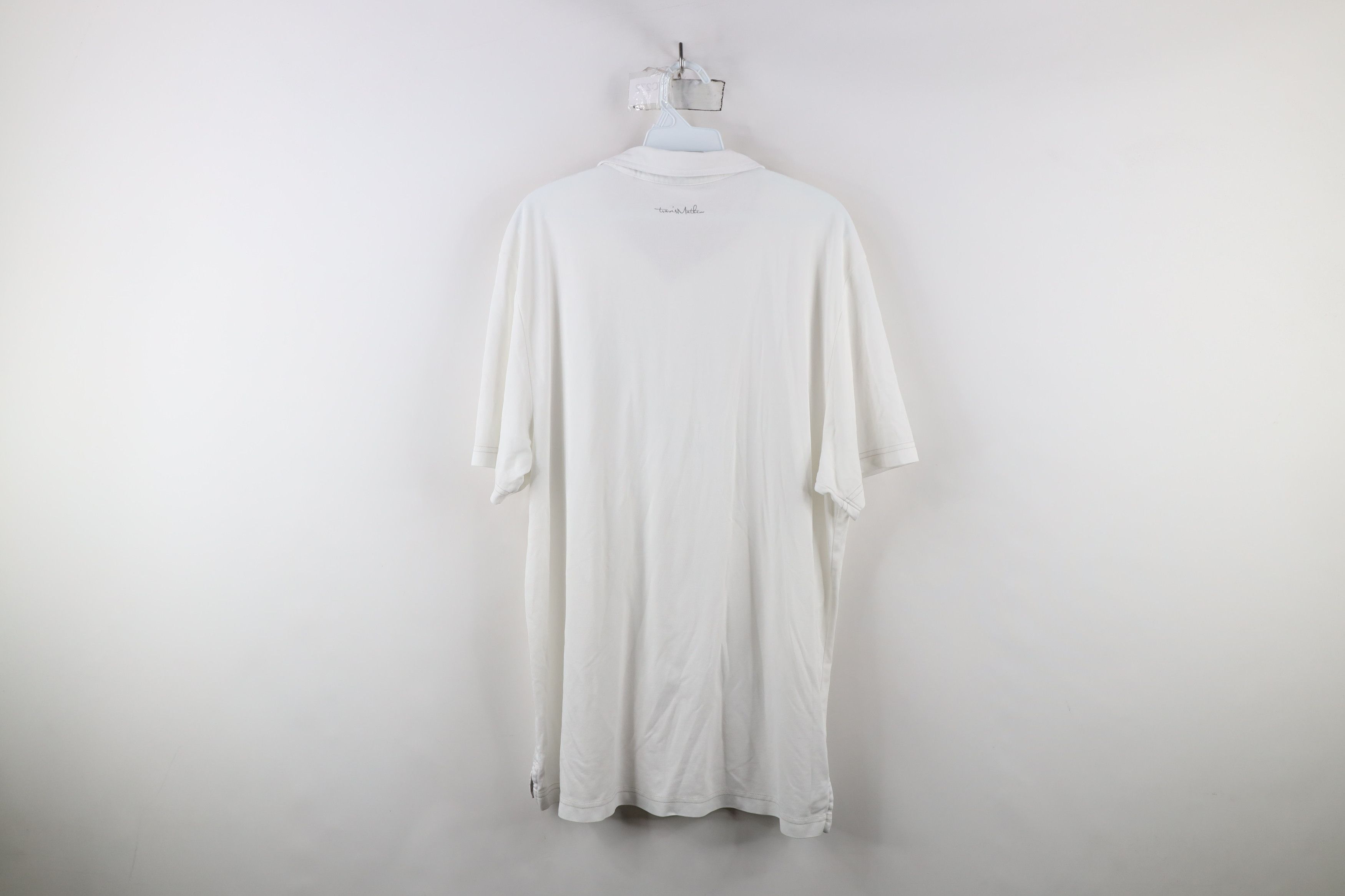 TravisMathew × Vintage Travis Mathew Knit Short Sleeve Collared Golf Polo White Size US XL / EU 56 / 4 - 9 Thumbnail