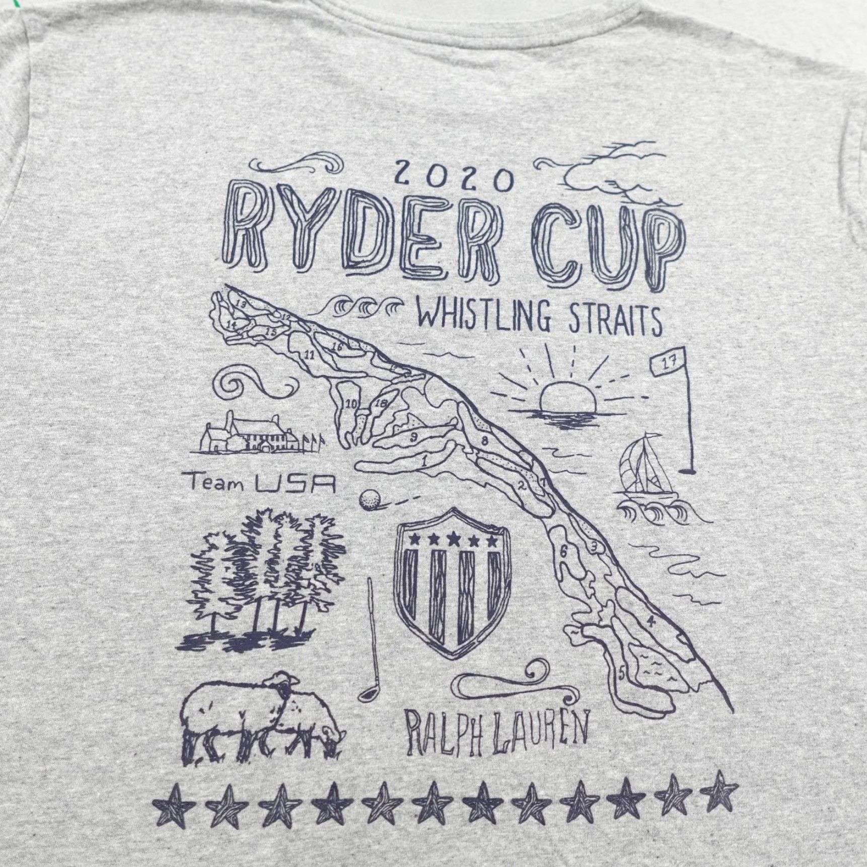 Polo Ralph Lauren Polo Ralph Lauren Shirt Mens XL Gray 2020 Ryder Cup Golf Whistling Straits Tee Size US XL / EU 56 / 4 - 7 Thumbnail
