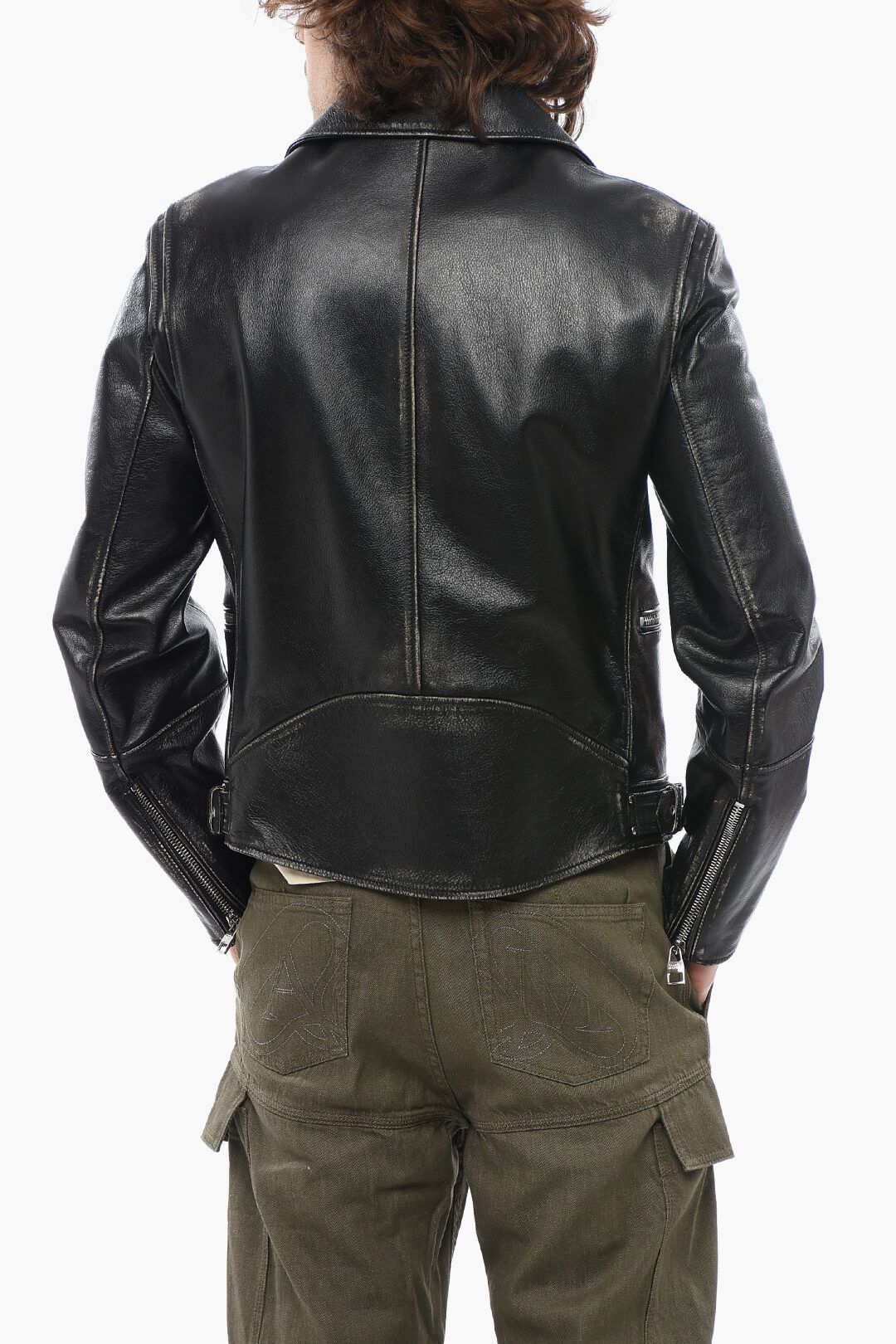 Alexander McQueen og1mm0925 Leather Biker Jacket in Black Size US M / EU 48-50 / 2 - 2 Thumbnail