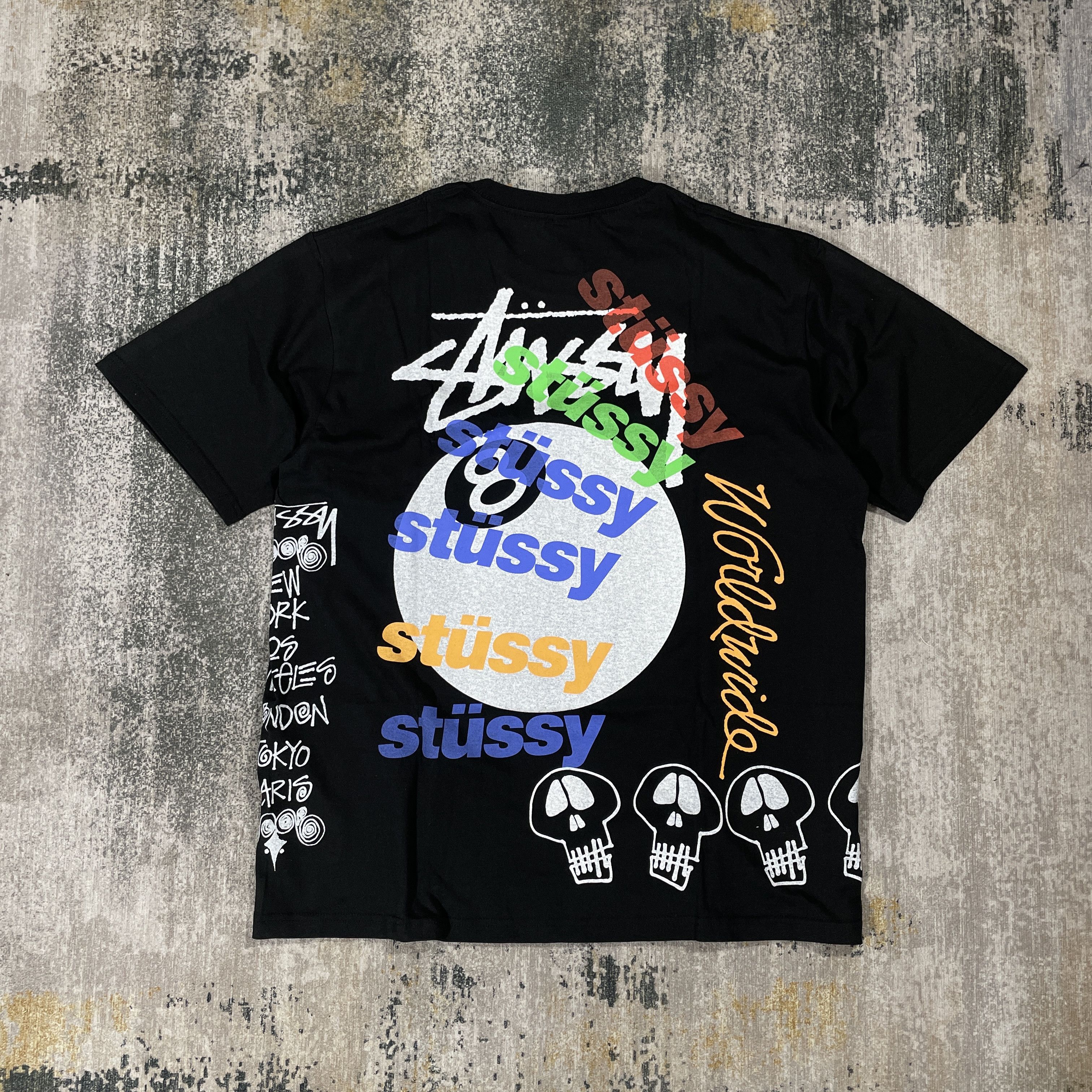 Stussy STUSSY TEST STRIKE 8 TEE BLACK - LARGE Size US L / EU 52-54 / 3 - 1 Thumbnail